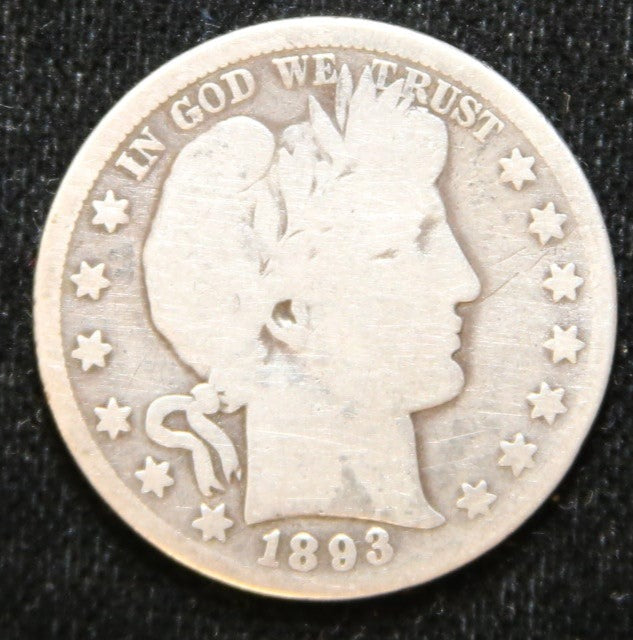 1893-O Barber Half Dollar. Nice Circulated Coin. Store