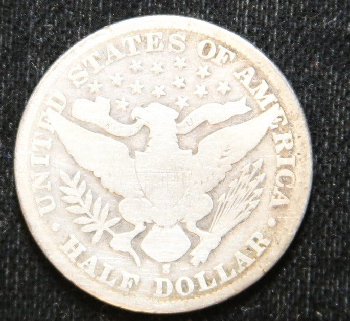 1895-S Barber Half Dollar, Very Good Circulated Coin, Store #HR199