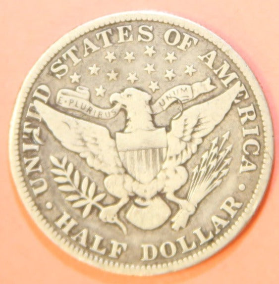 1908 Barber Half Dollar. Nice Affordable Coin. Store #HR381