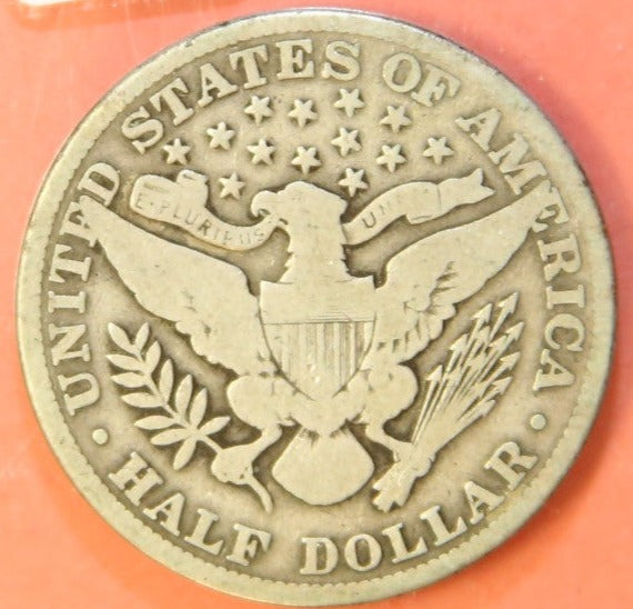 1914 Barber Half Dollar, Very Good Circulated Coin, Store #HR423