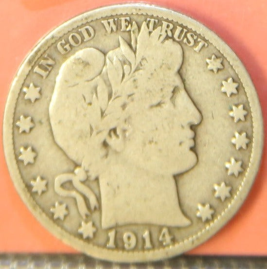 1914-S Barber Half Dollar. Nice Affordable Coin. Store #242239