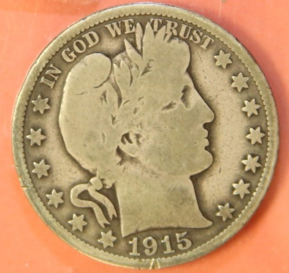 1915 Barber Half Dollar. Nice Affordable Coin. Store #242241