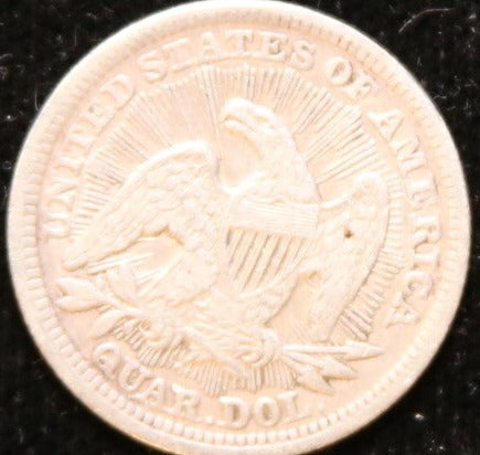 1853 w arrows. Seated Liberty Silver Quarter, Nice Collectable, Store #0952