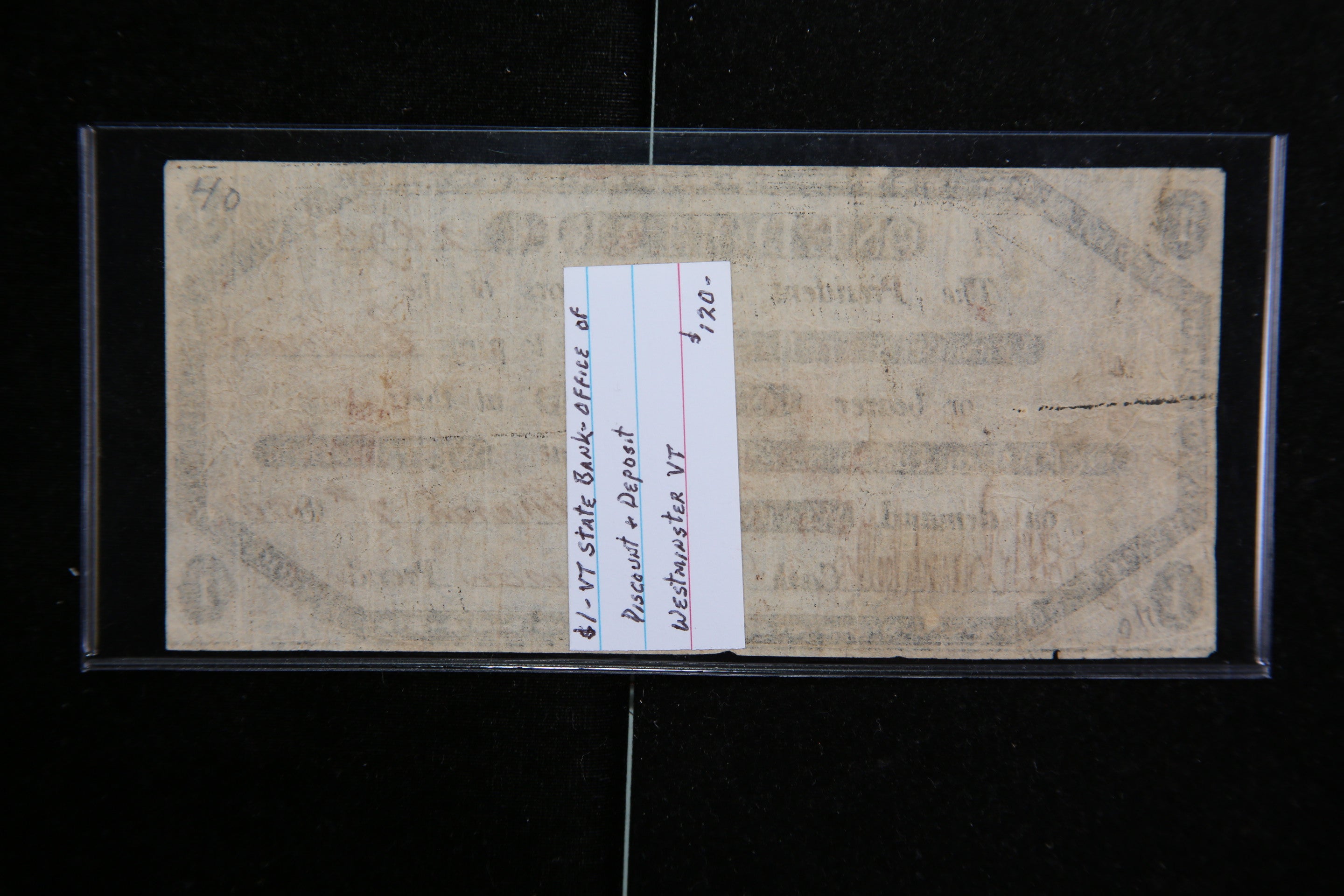 1808 Obsolete Currency, Store #092083