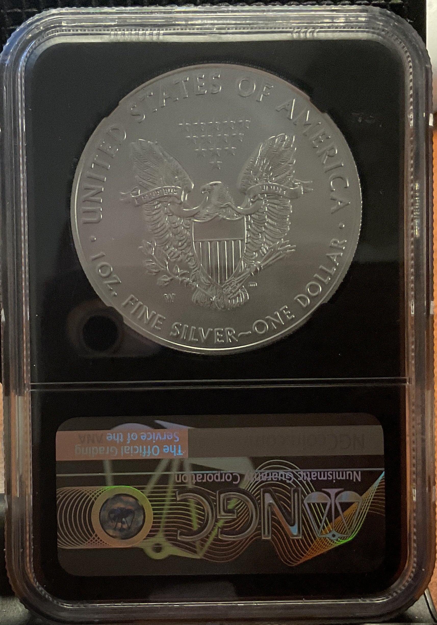 2019(W) American Silver Eagle, NGC MS-70, .999 Silver, 1 Troy Ounce, Store #AE0261