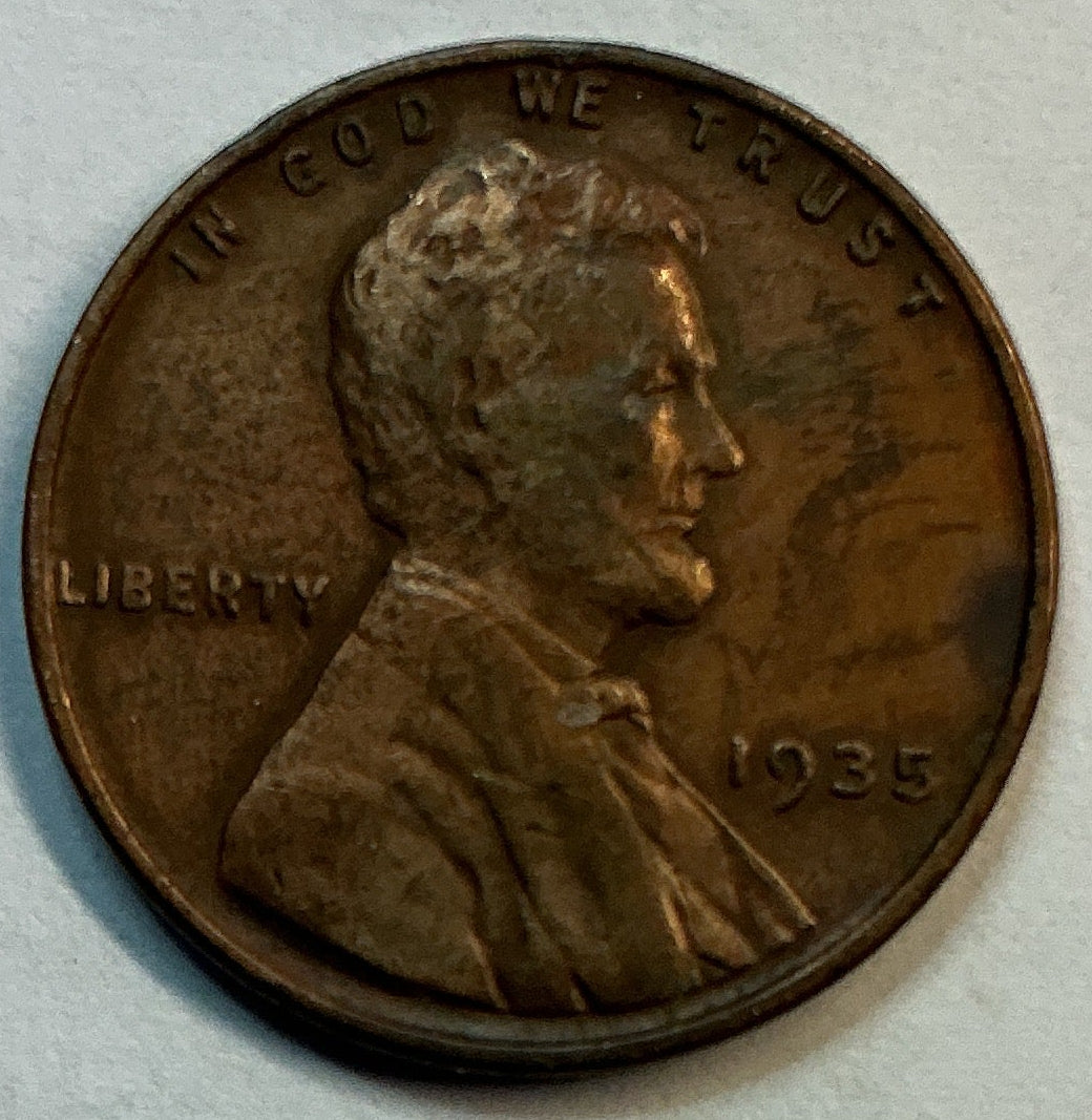 1935 Lincoln Cent, Very Fine+ Circulated Coin, Store #CT1259