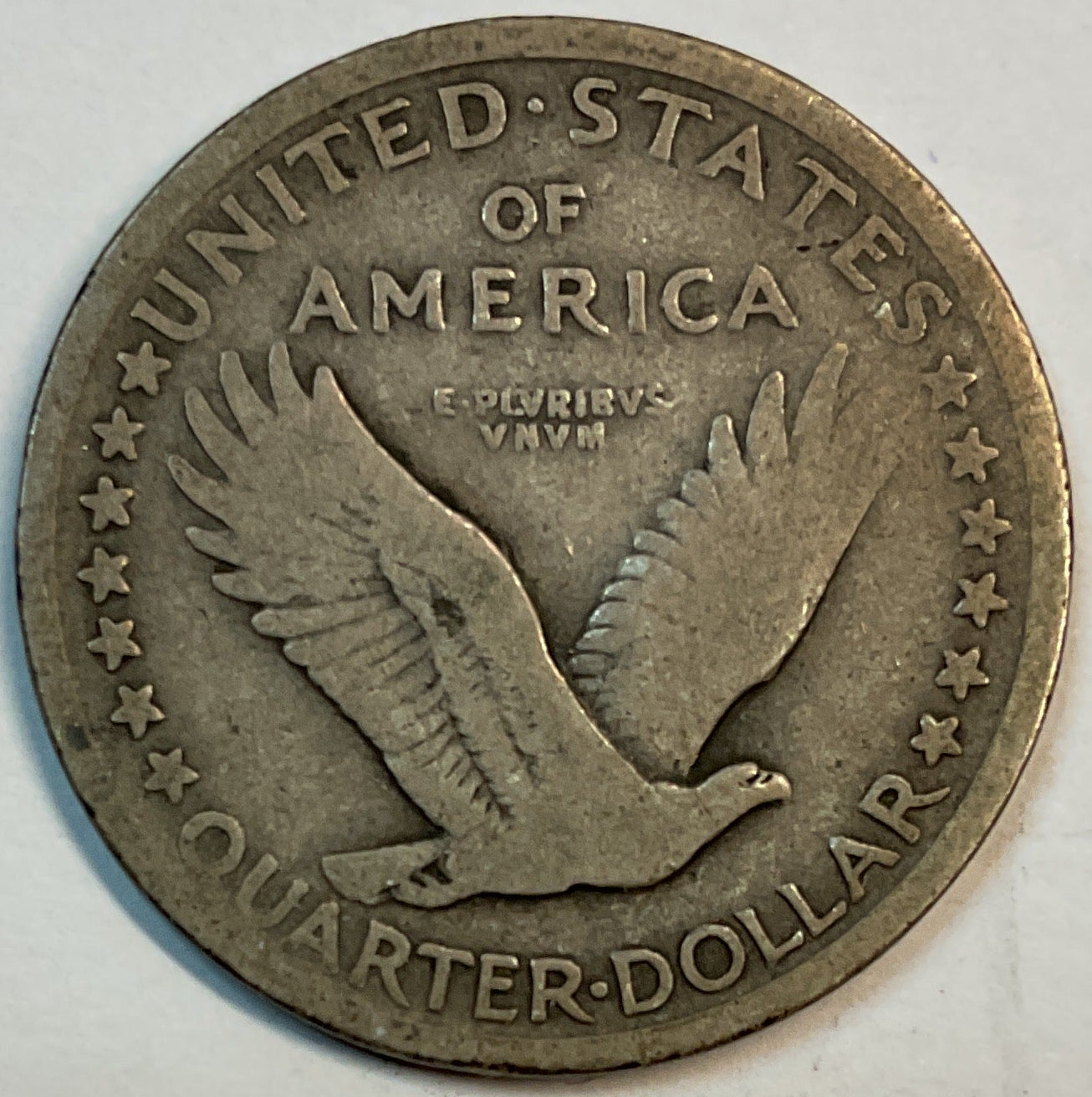 1917 T-1, Standing Liberty Silver Quarter, V.G, Circulated Coin, Store #QR1161