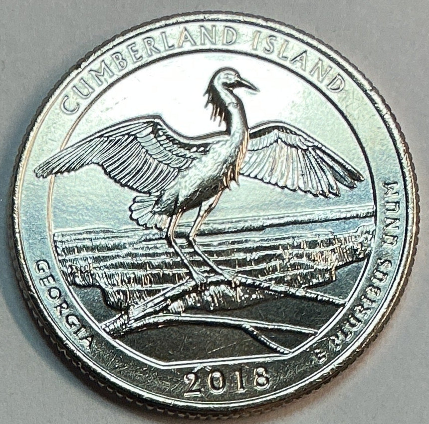 2018-D Uncirculated, Cumberland Island National Seashore, Georgia, Washington Quarter