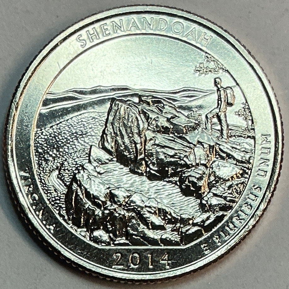 2014-P Uncirculated, Shenandoah National Park, Virginia, Washington Quarter