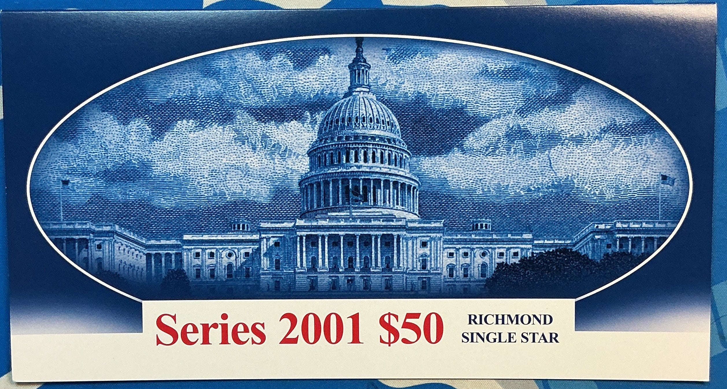 2001 Series $50 Single Star Note, F.R.Notes, Richmond, Low Serial Number Store #FRN019