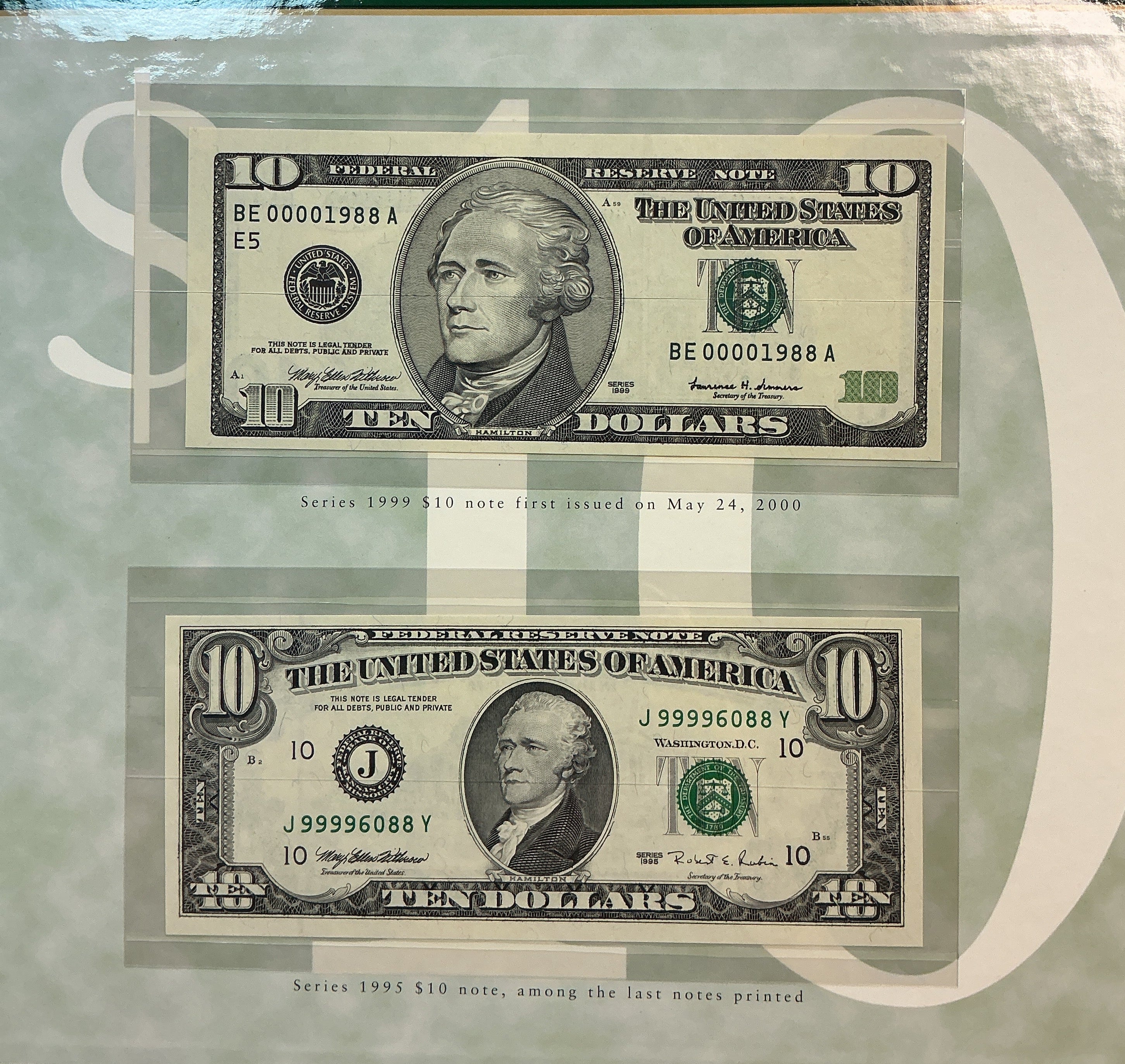 2000 Premium Historical Portfolio Set, 2 Each-$10 Notes, #FRN009
