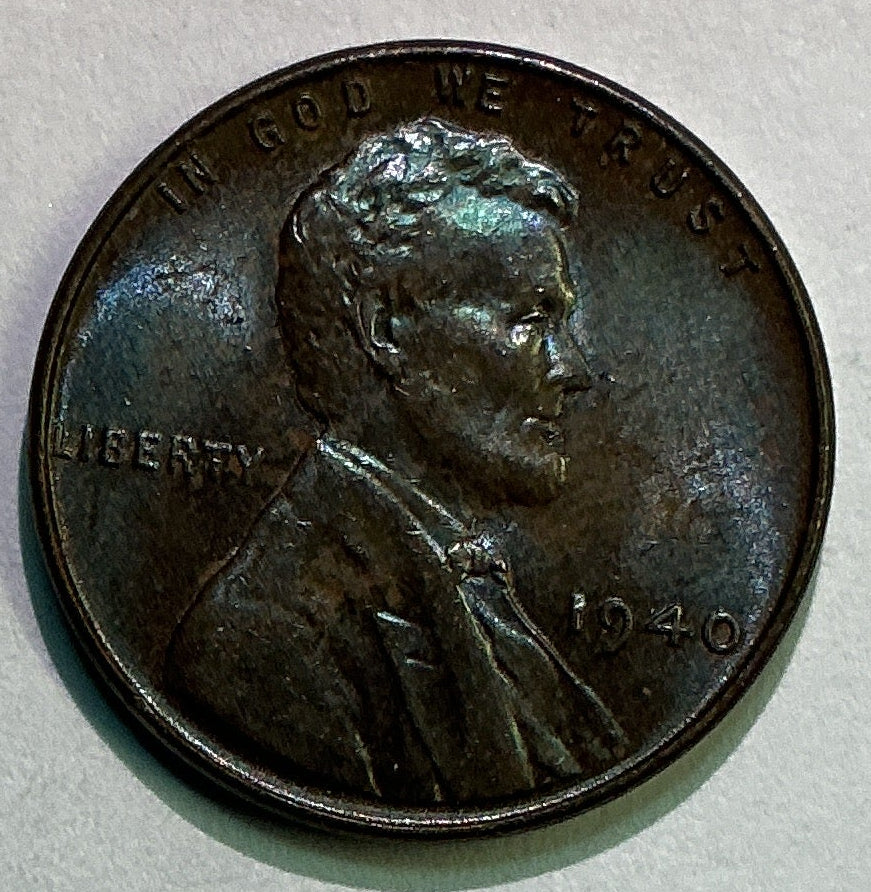 1940 Lincoln Cent, Mint State Uncirculated Coin, Store #CT1273