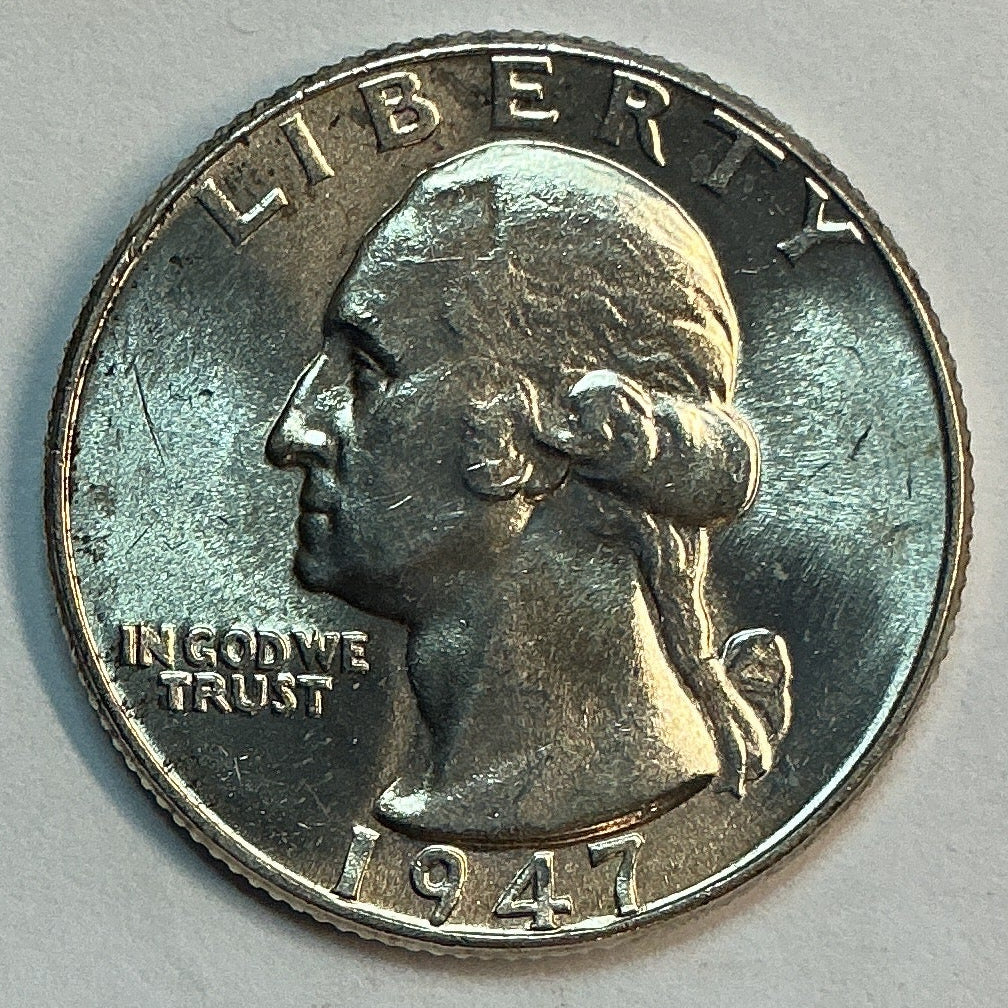 1947 Washington Quarter, About Uncirculated Coin, Store #QR1724