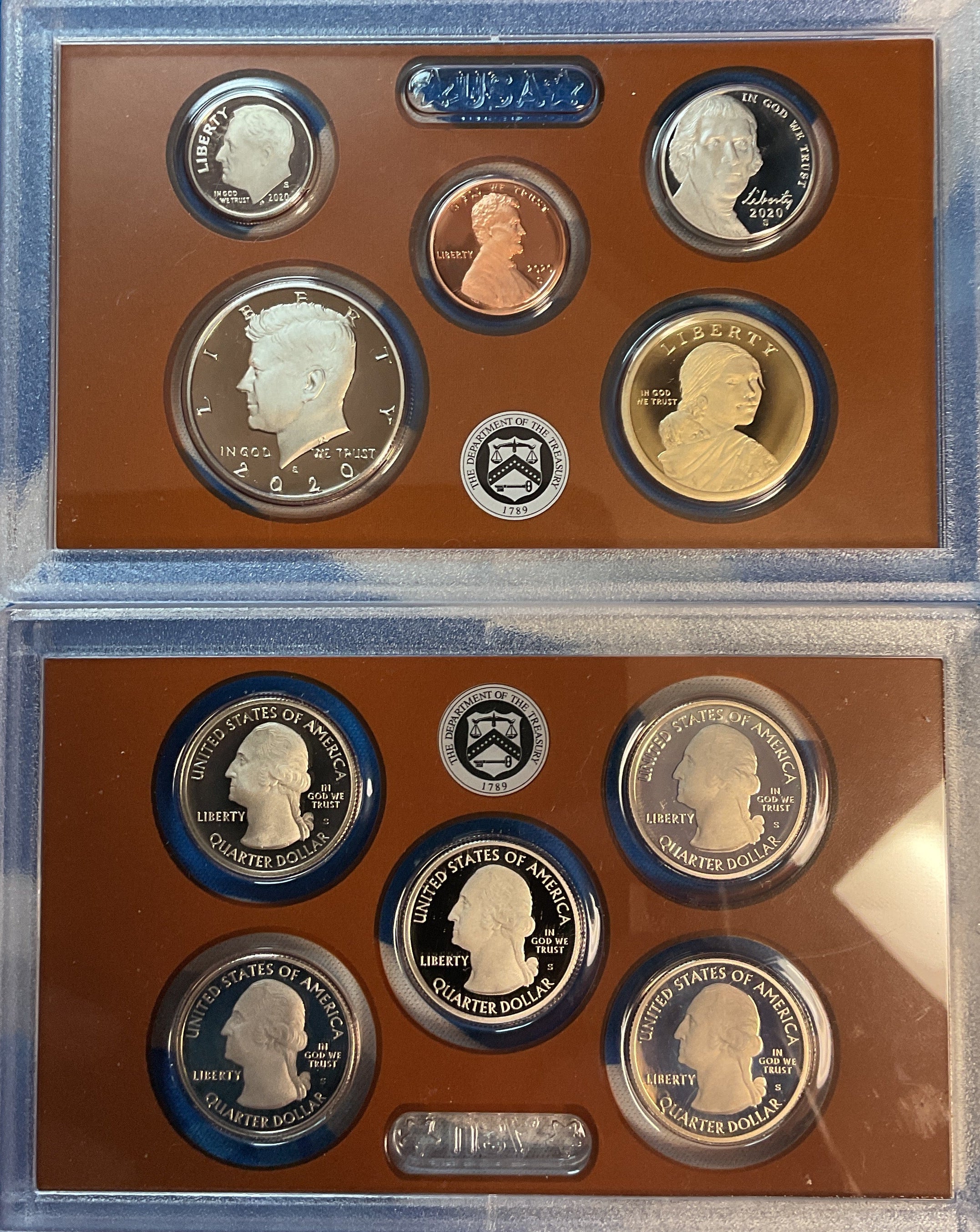 2020 Proof Set, 11 Coin Proof Set, Encased in Original Government Packaging.