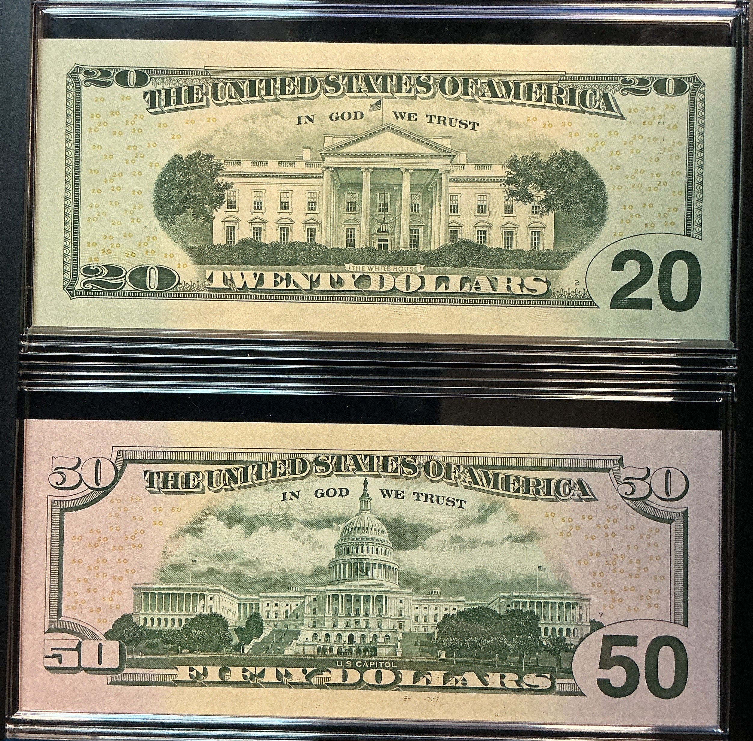 2004 Series, San Francisco Evolutions, $20 & $50, Dept of Treasury-BEP, #FRN016