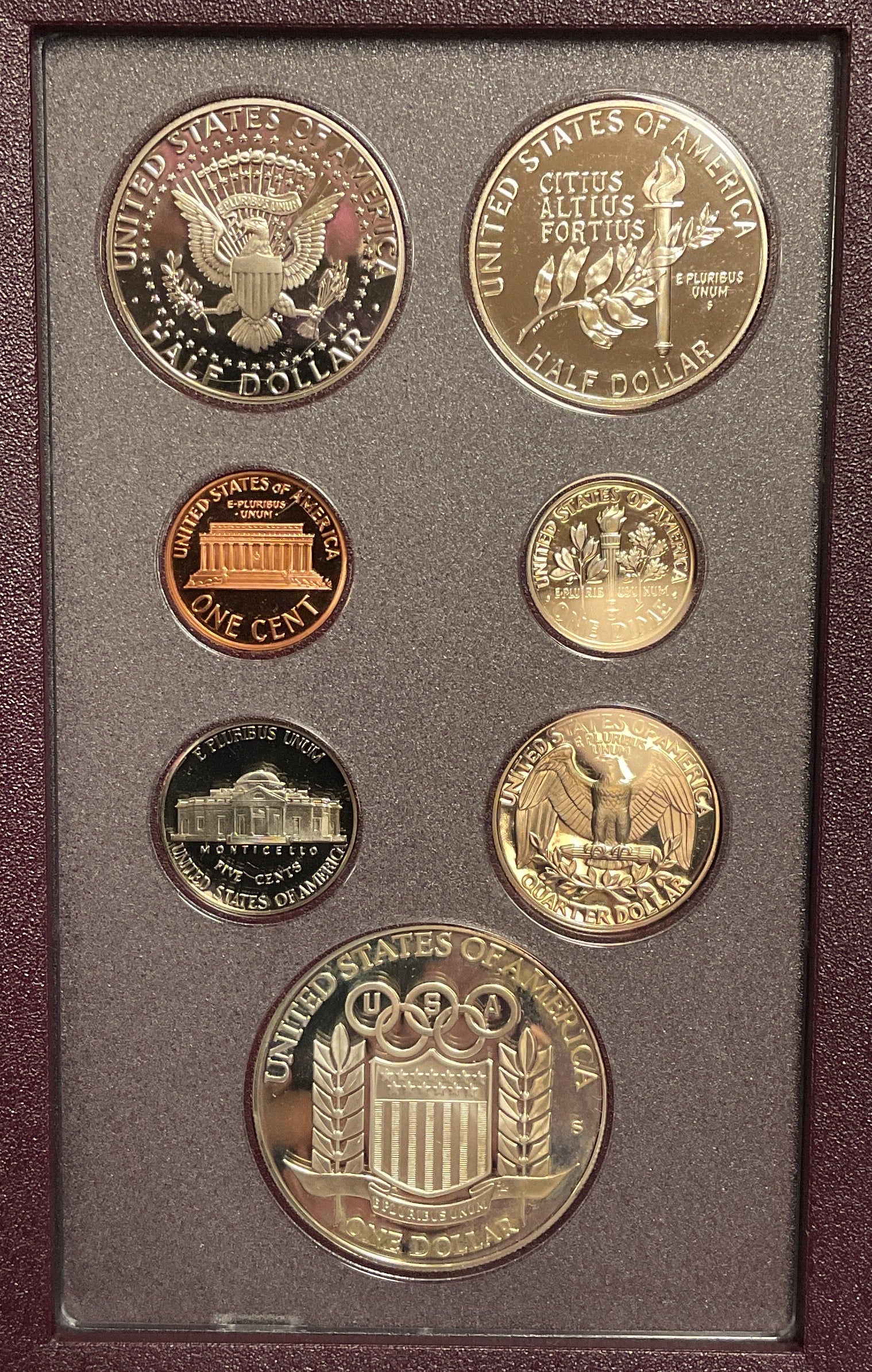 1992 U.S. Mint Prestige Set, The U.S. Olympic Coins. Store #PT012