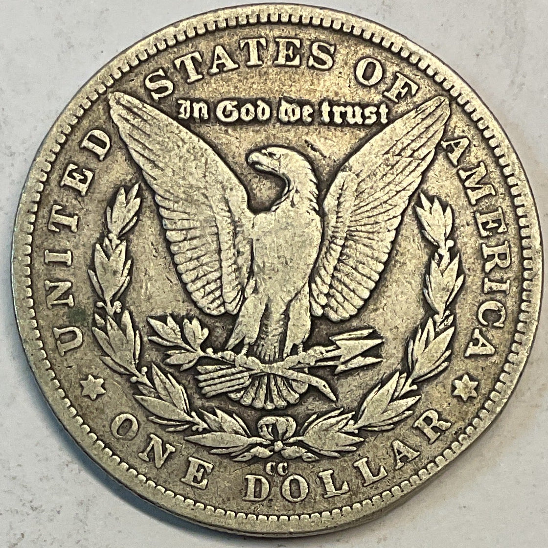 1880-CC Morgan Silver Dollar, Very Fine Circulated Coin, Store #DR0876