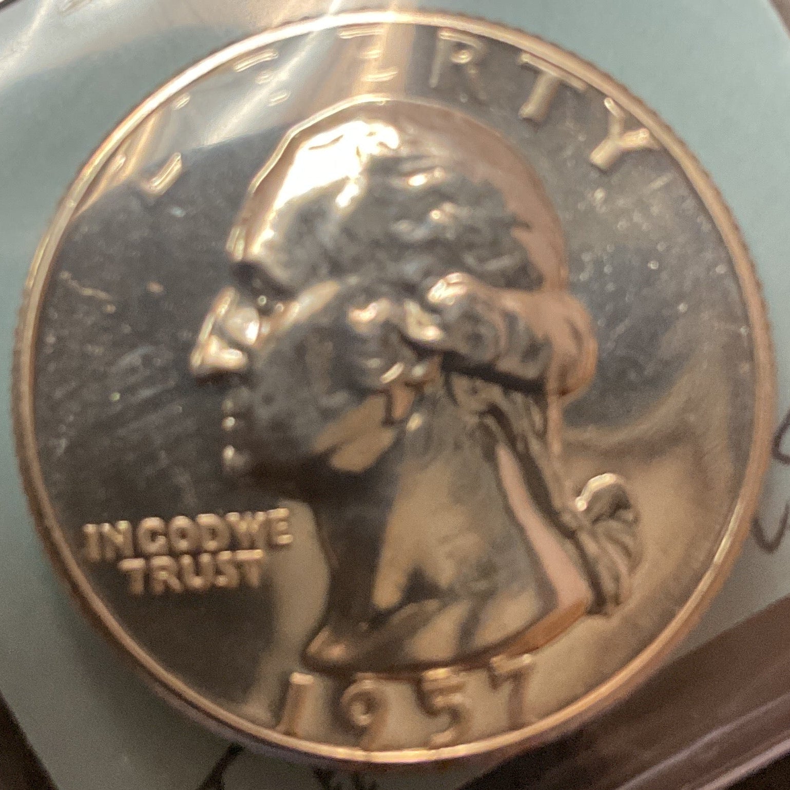 1957 Silver Washington Quarter., Mint State Uncirculated Coin., Store #QR1400