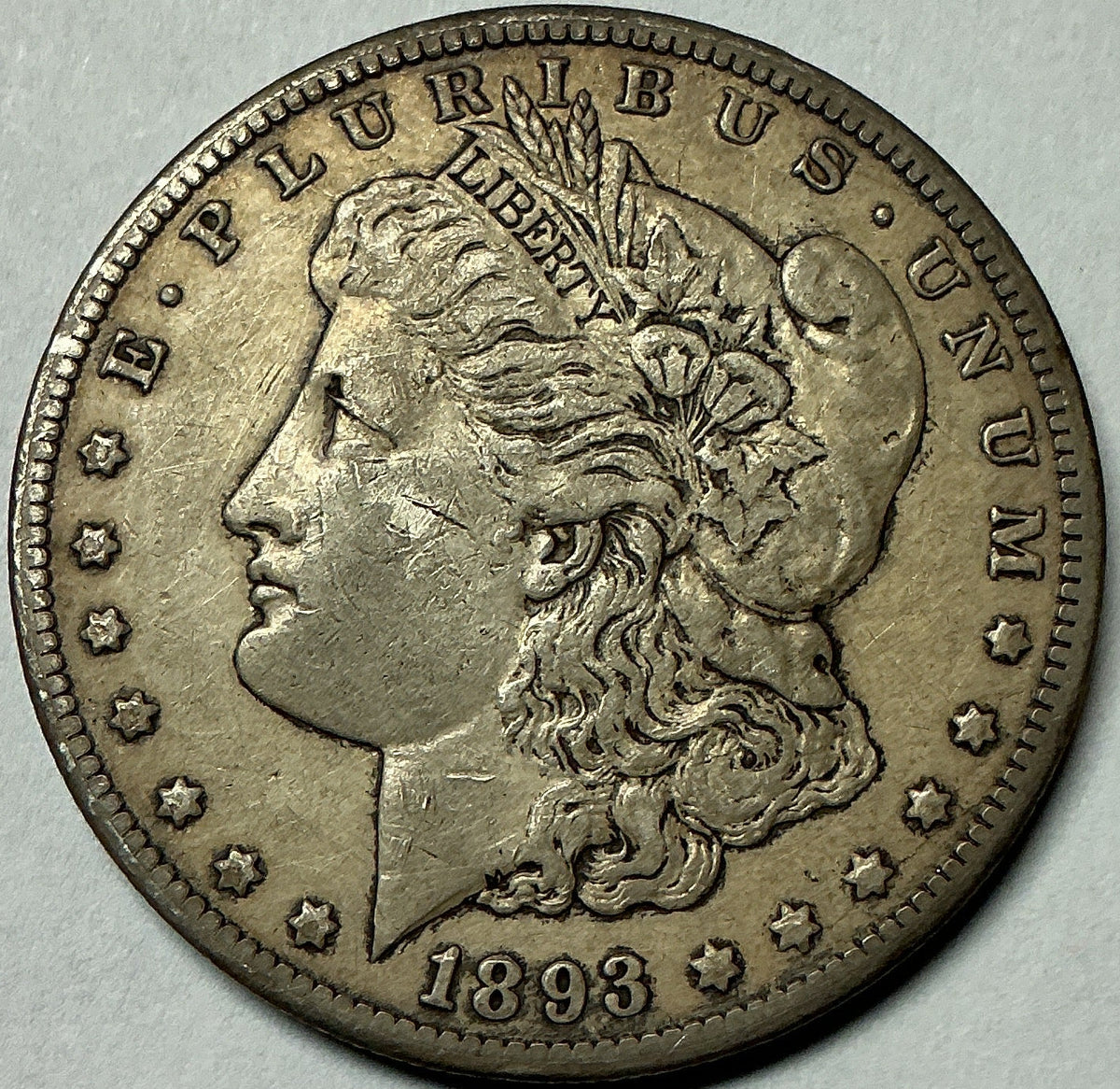 1893-CC Morgan Dollar, Extra Fine Circulated Coin, Store #DR1572