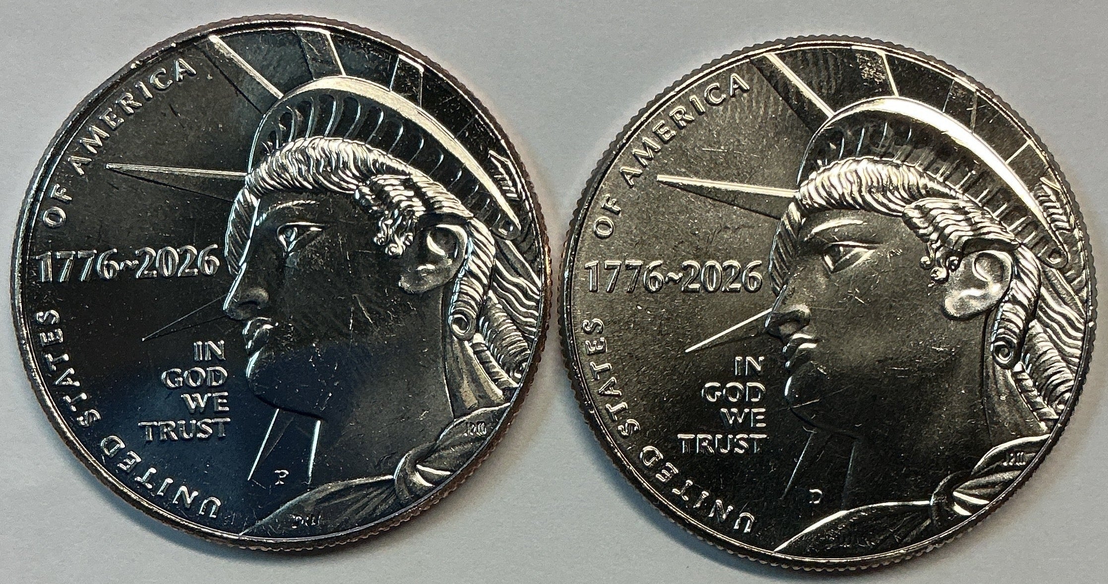 2026-D and P Liberty Half Dollar. Modern Half. Gem Uncirculated.