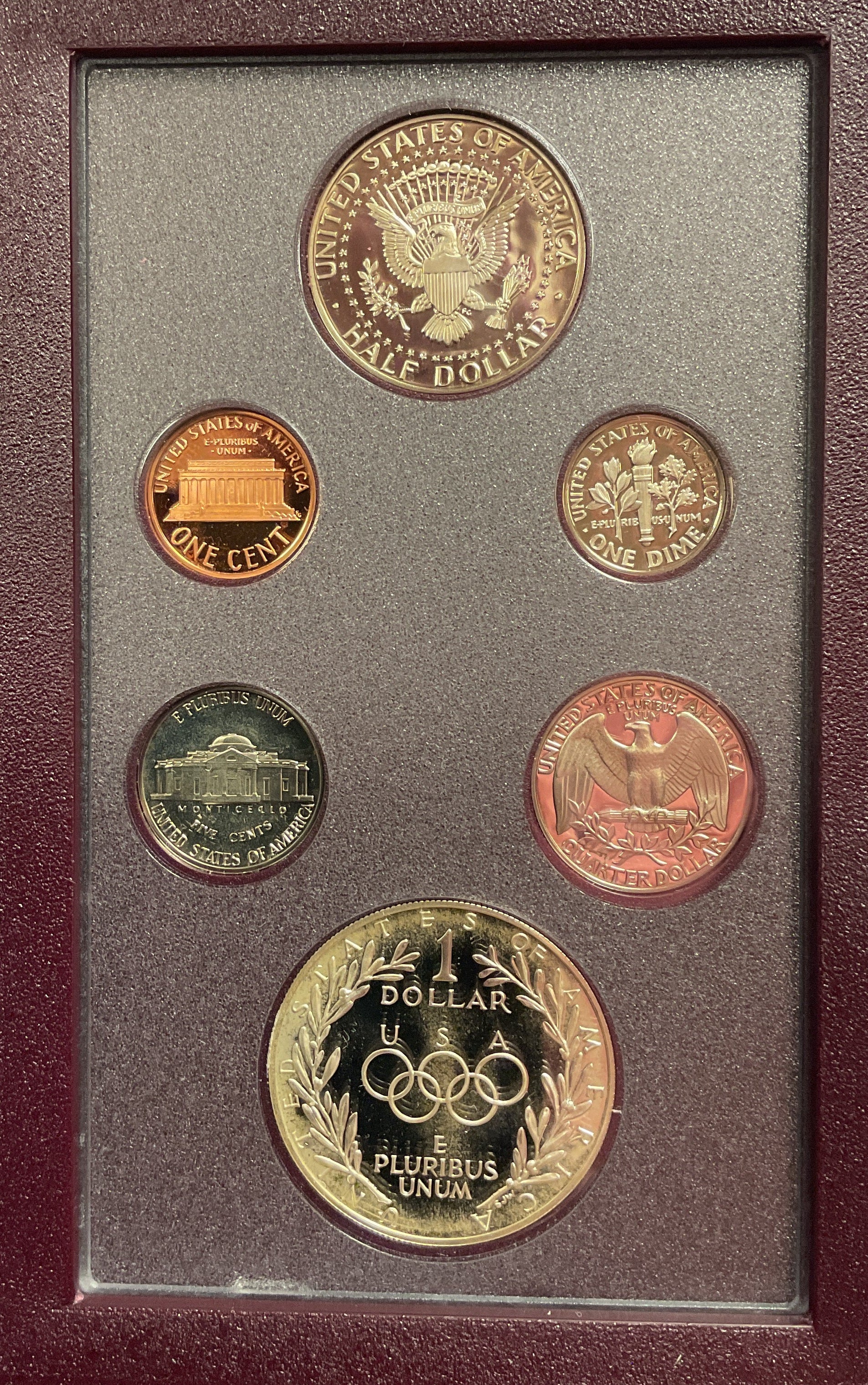 1988 U.S. Mint Prestige Set, U.S. Olympic Coins Commemorative. Store #PT008