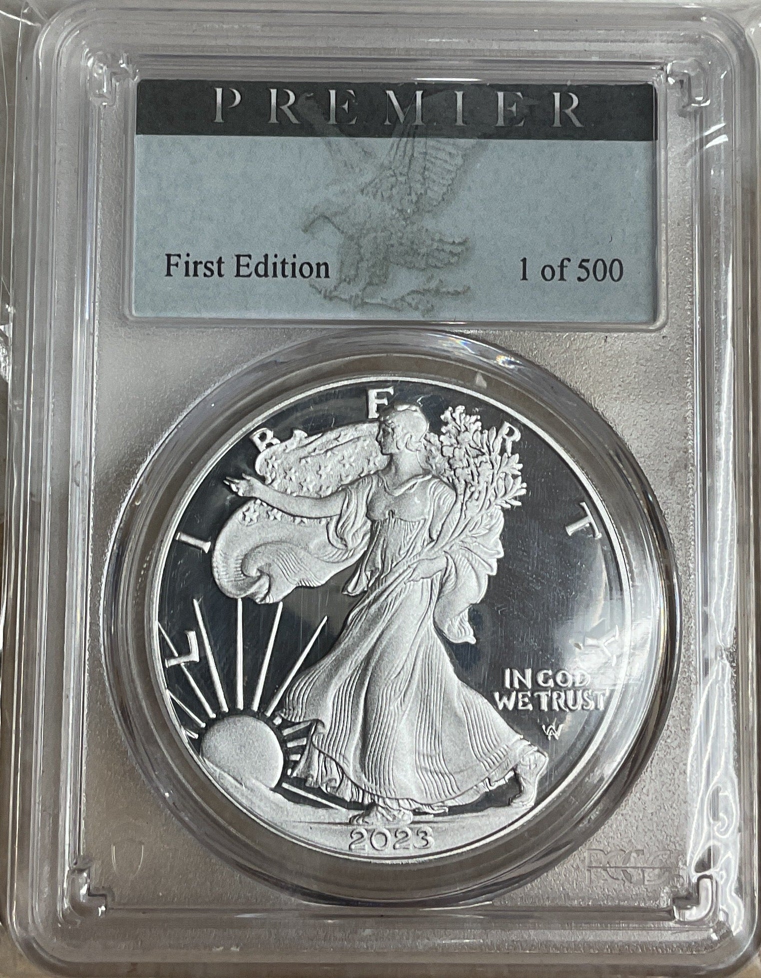 2023-W American Silver Eagle, First Edition, Ultra Cameo PCGS PR-70, Store#AE0386