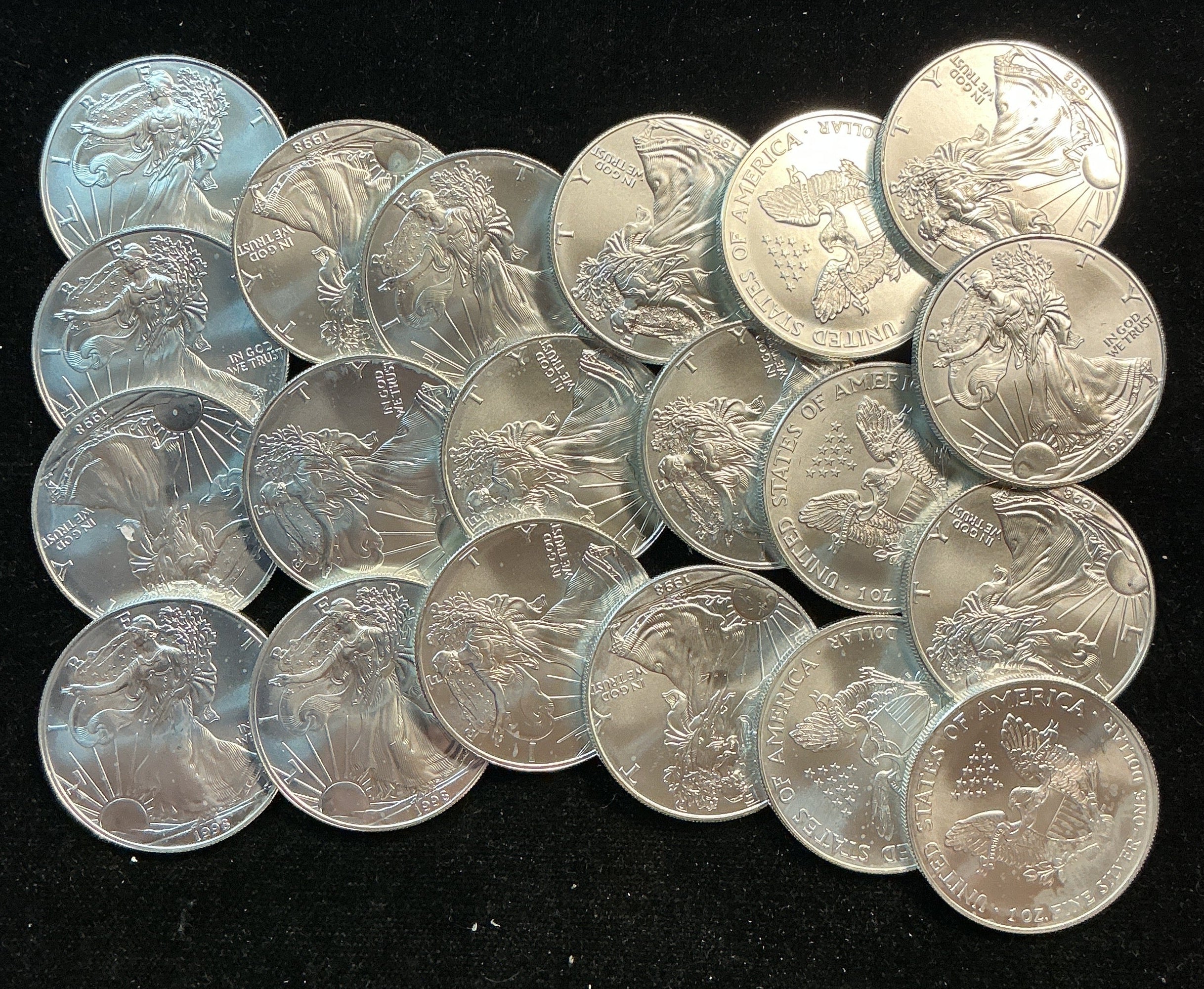 1998 American Silver Eagle Rolls. Store #SR030