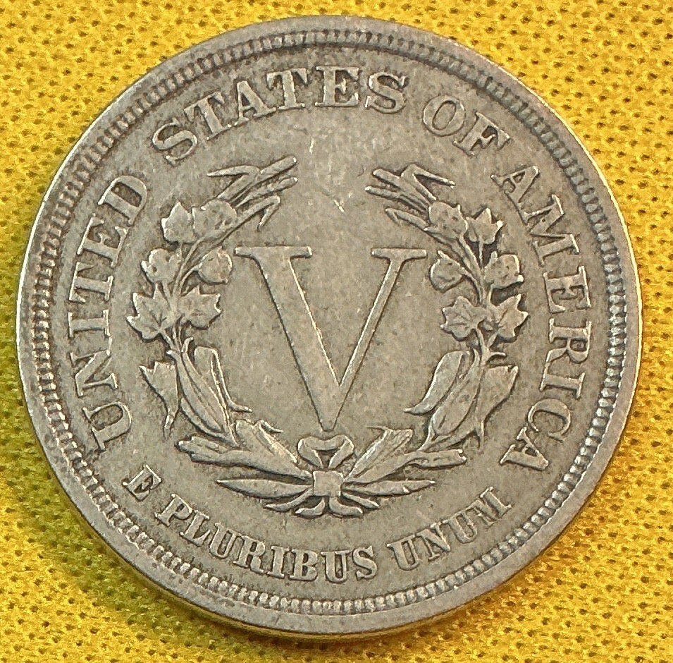 1883 Liberty Nickel., 'No Cents'., Very Fine Circulated Coin., Store Sale #NL870