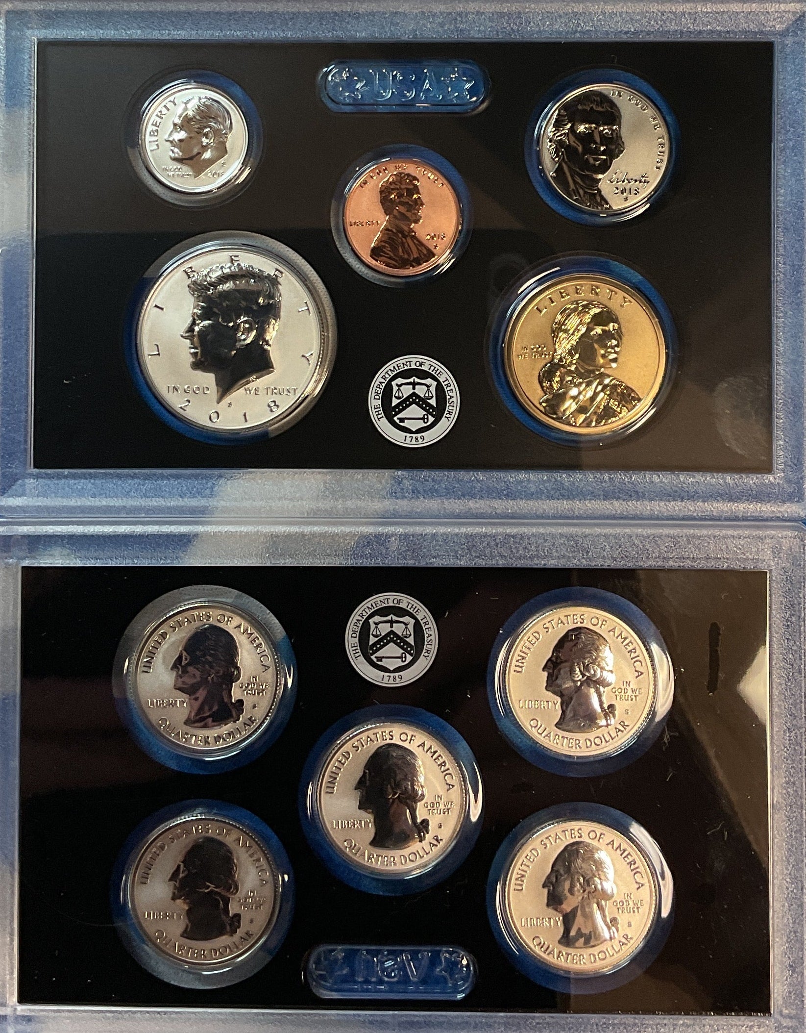 2018 San Francisco Mint Silver Reverse Proof Set w/C.O.A.