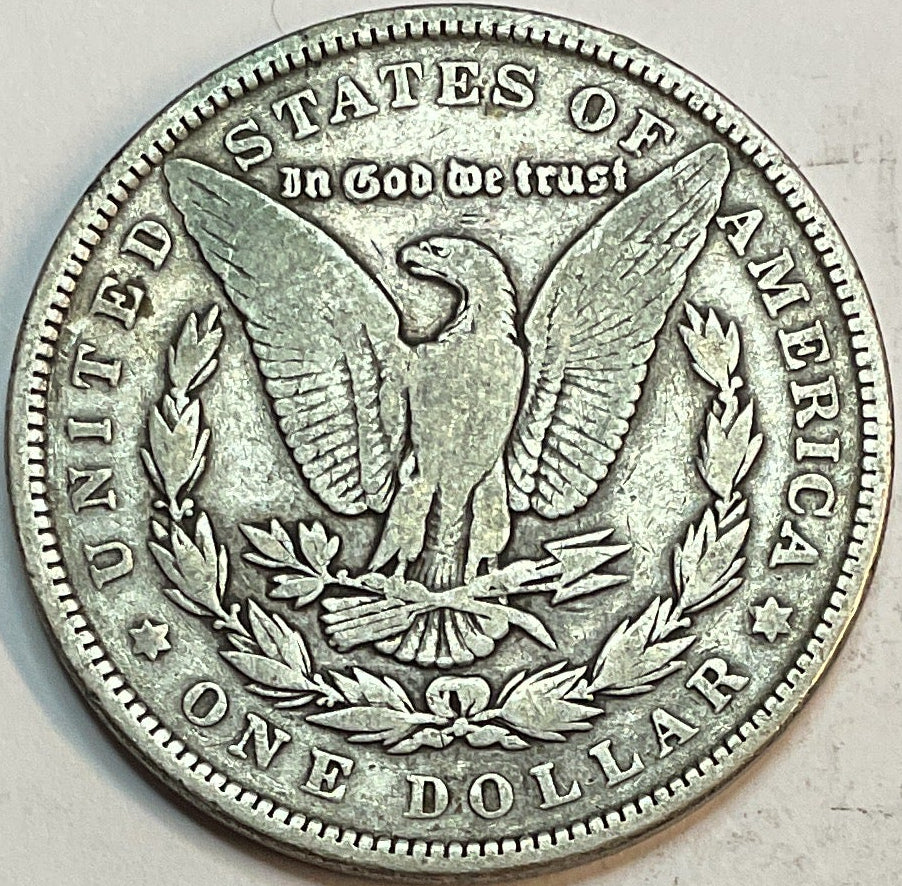 1892 Morgan Silver Dollar, Very Fine Plus, Circulated Coin, Store #DR0905