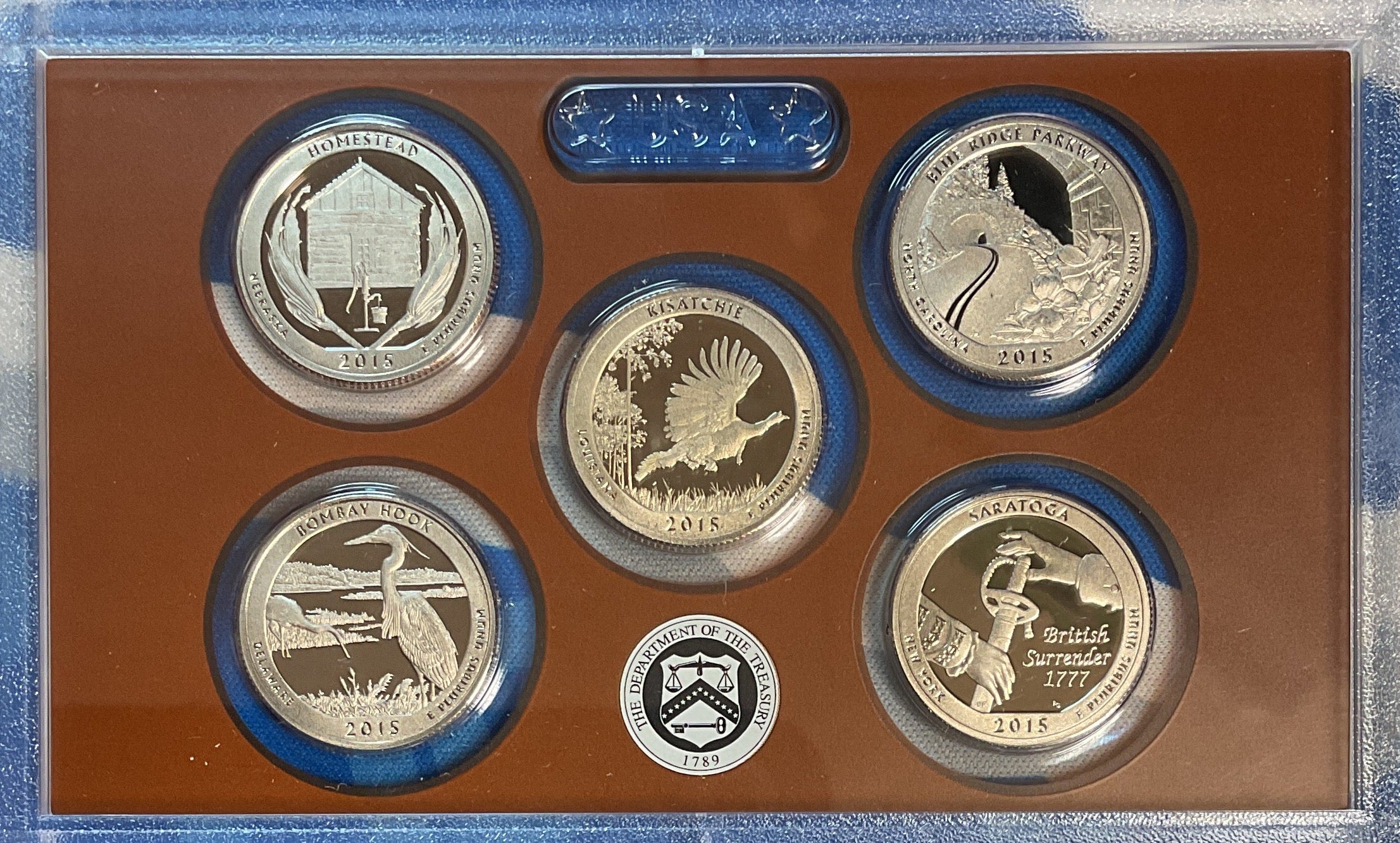 2015 U.S. Mint America the Beautiful Quarters Proof Set, in Original Government Packaging