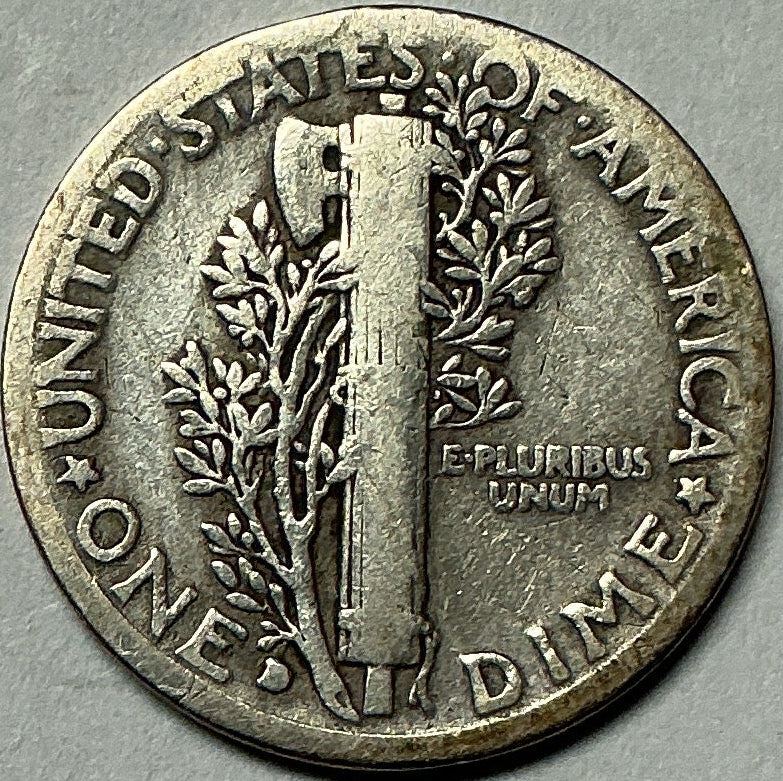 1934-D Mercury Dime, Very Good Circulated Coin, Store #DE0988