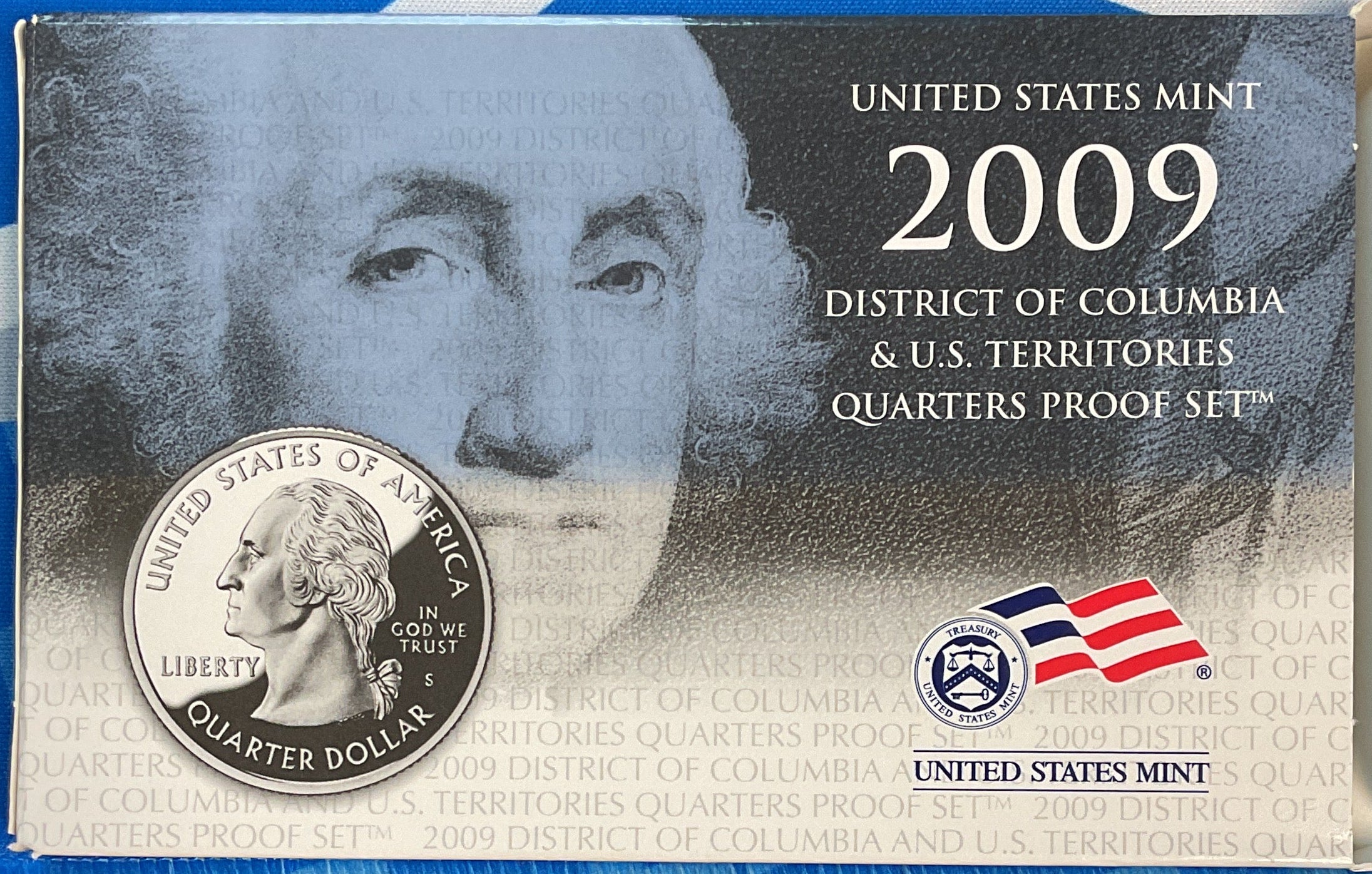 2009 D.C. & U.S. Territories Quarters Proof Set, in Original Government Packaging.