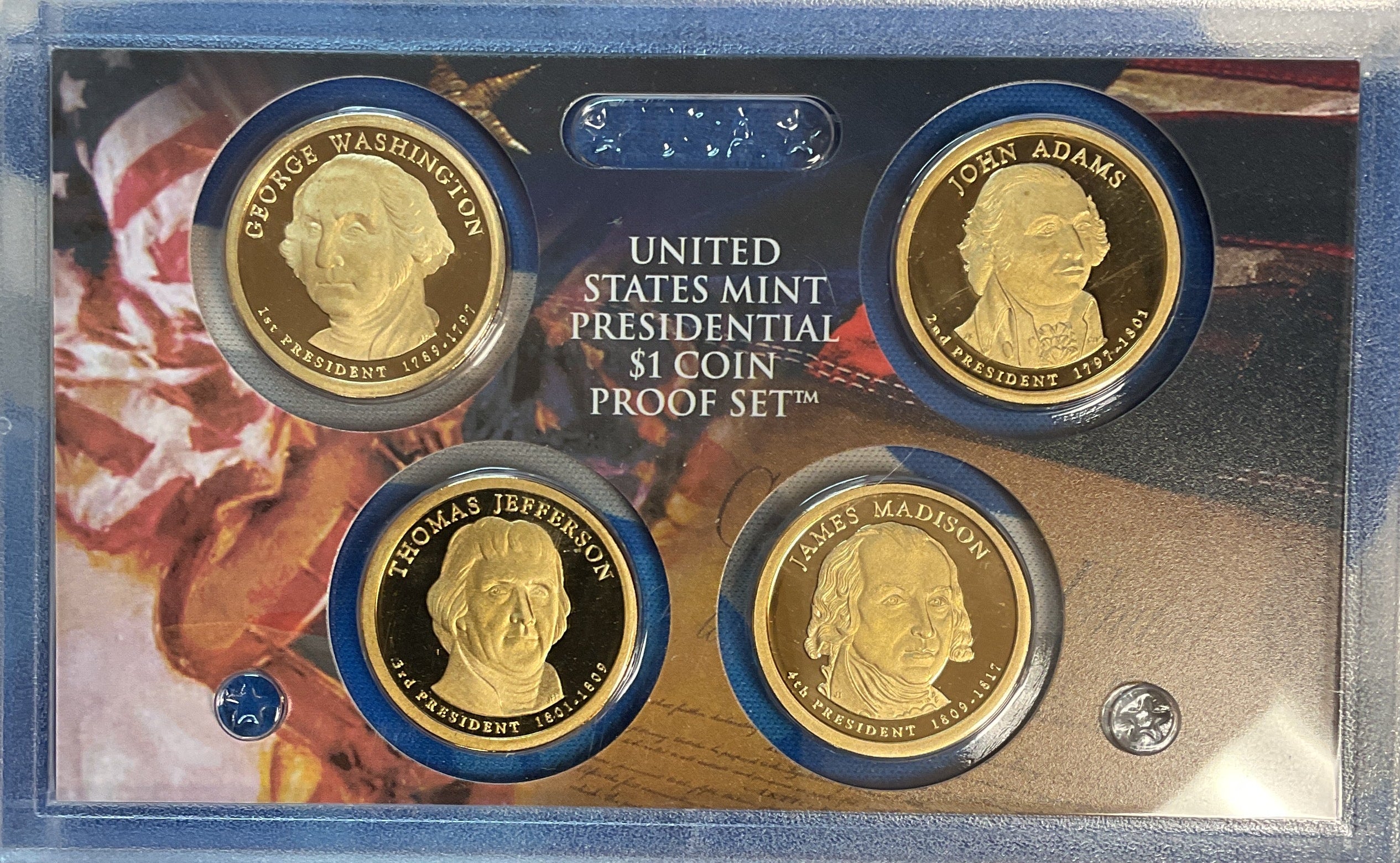 2007 U.S. Mint President $1 Coin Proof Set, in Original Government Packaging.