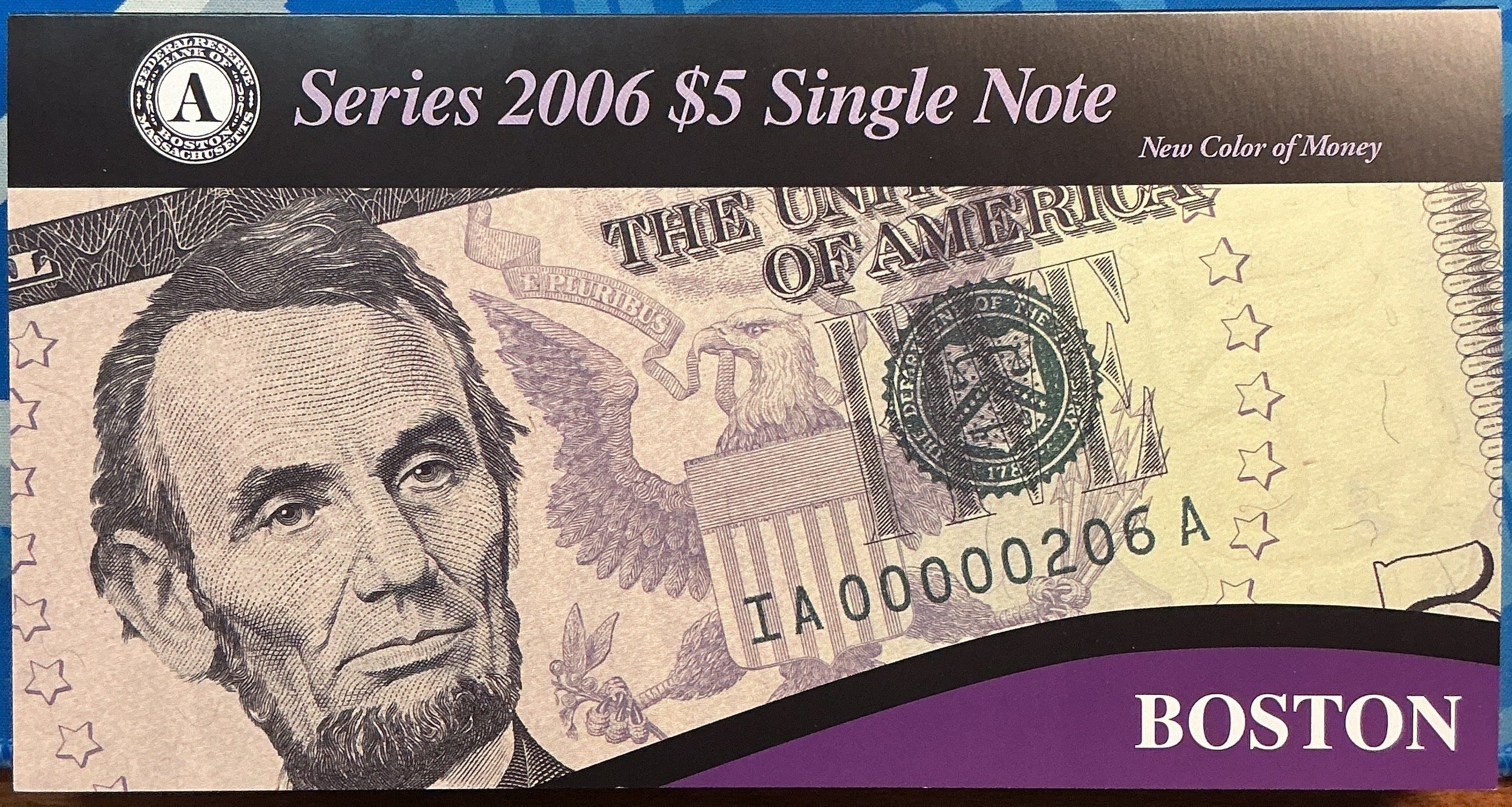 2006 Series $5 Single Notes,12 ea, F.R.N, 'LOW SERIAL NUMBERS', Store #FRN001
