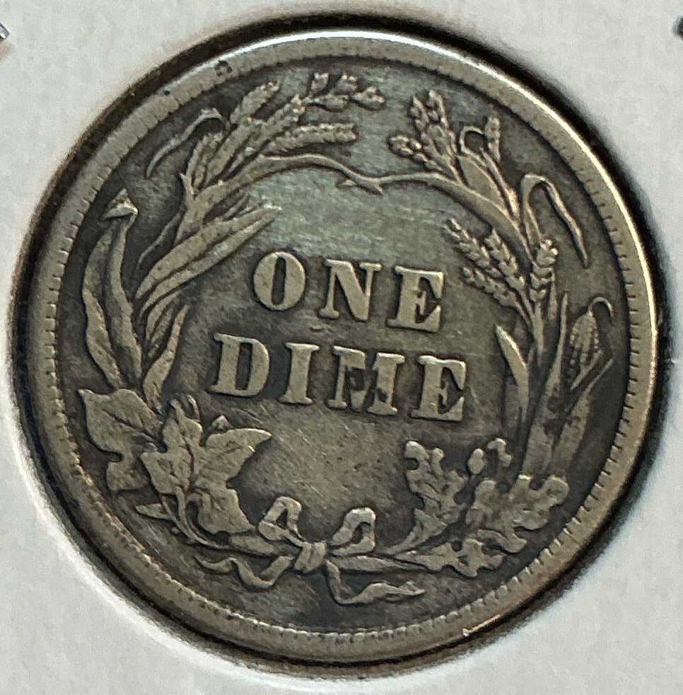 1911 Barber Silver Dime, Extra Fine, Store #DE0942