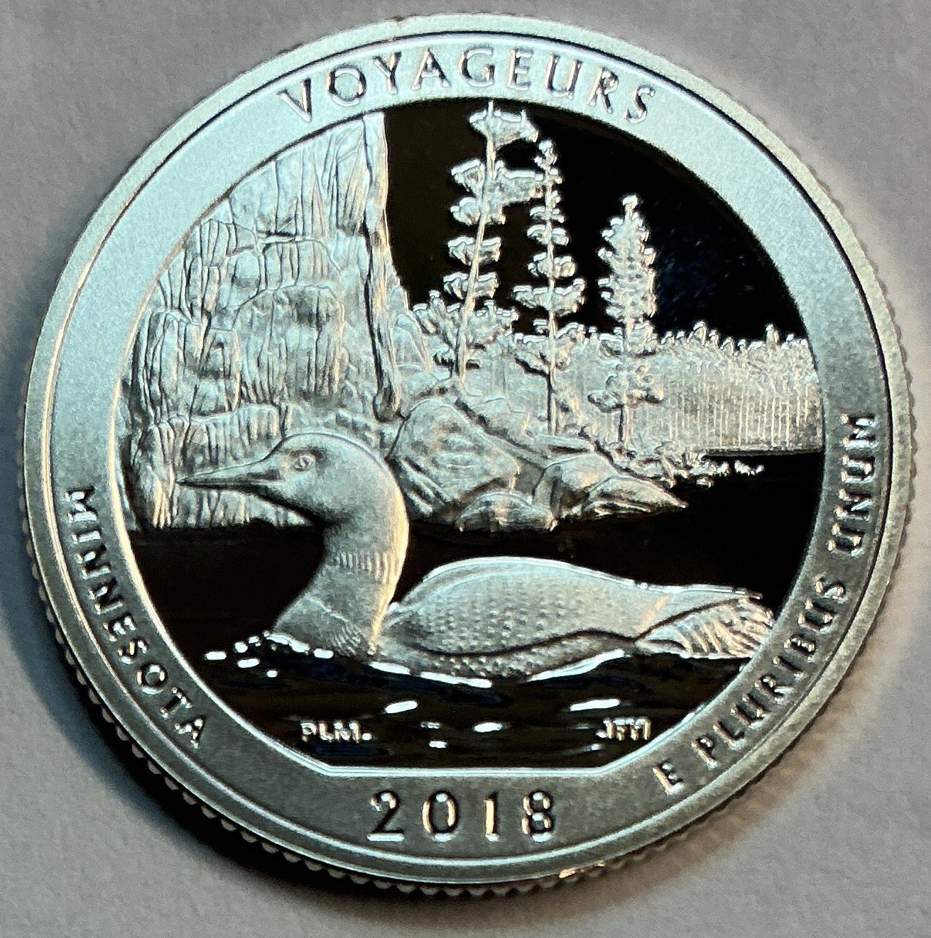 2018-S Uncirculated, Voyageurs, Minnesota, Silver Washington Quarter #QR1473