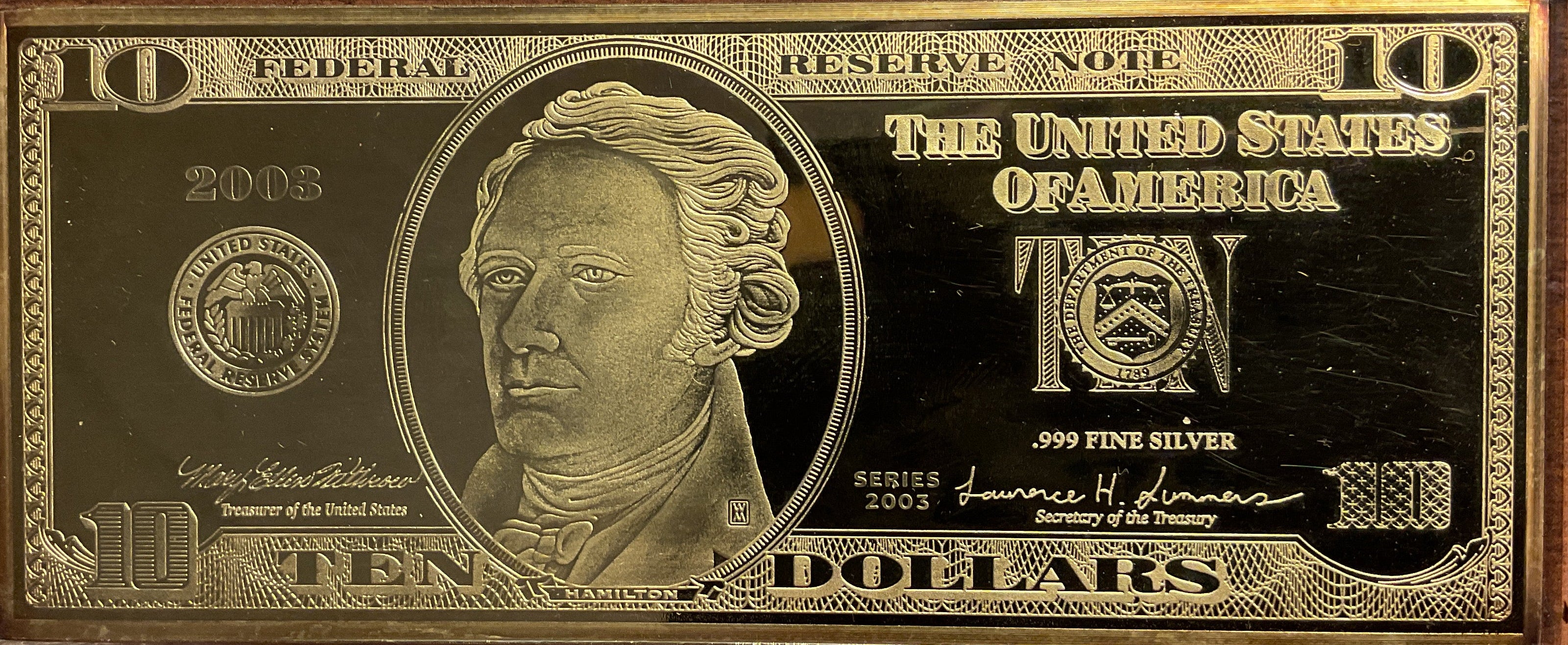 2023 $10 NOTE, .999 Silver, 4 Troy Ounce, Store #SR141