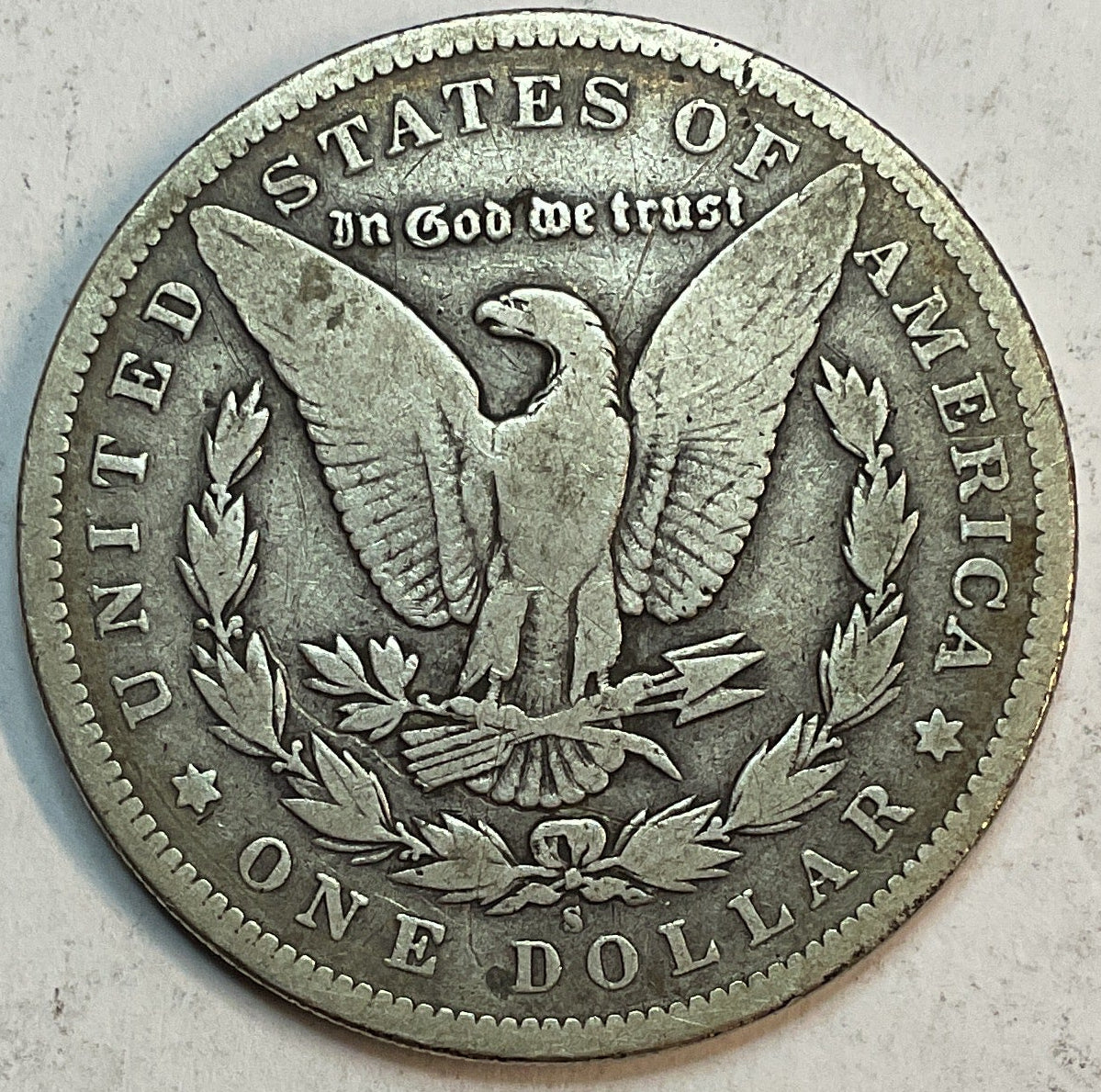 1896-S Morgan Silver Dollar, Very Good Circulated Coin, Store #DR0912