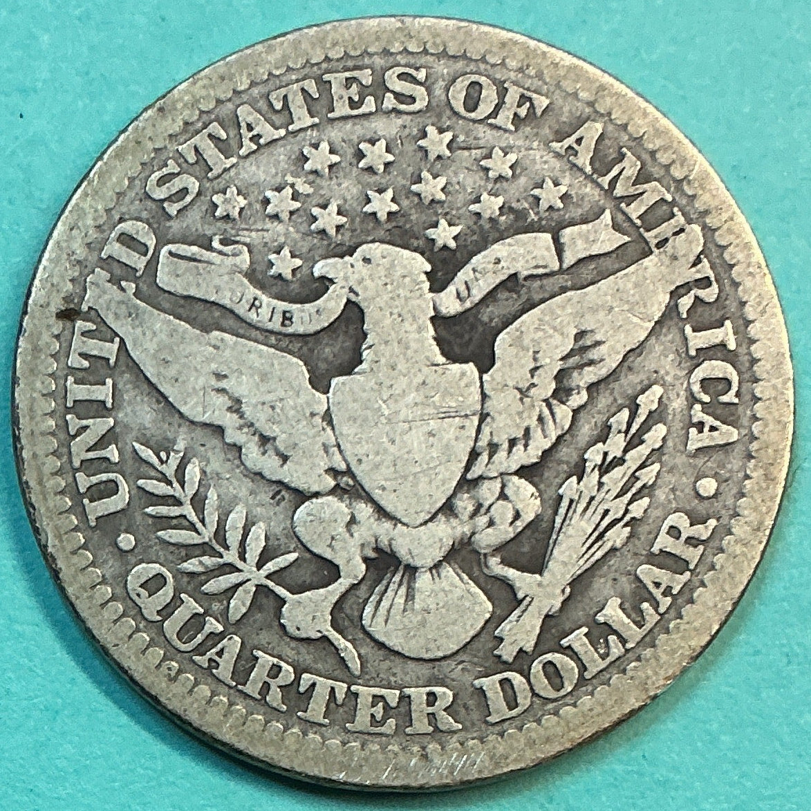 1914 Barber Quarter., Good Circulated Details., Store#QR1312