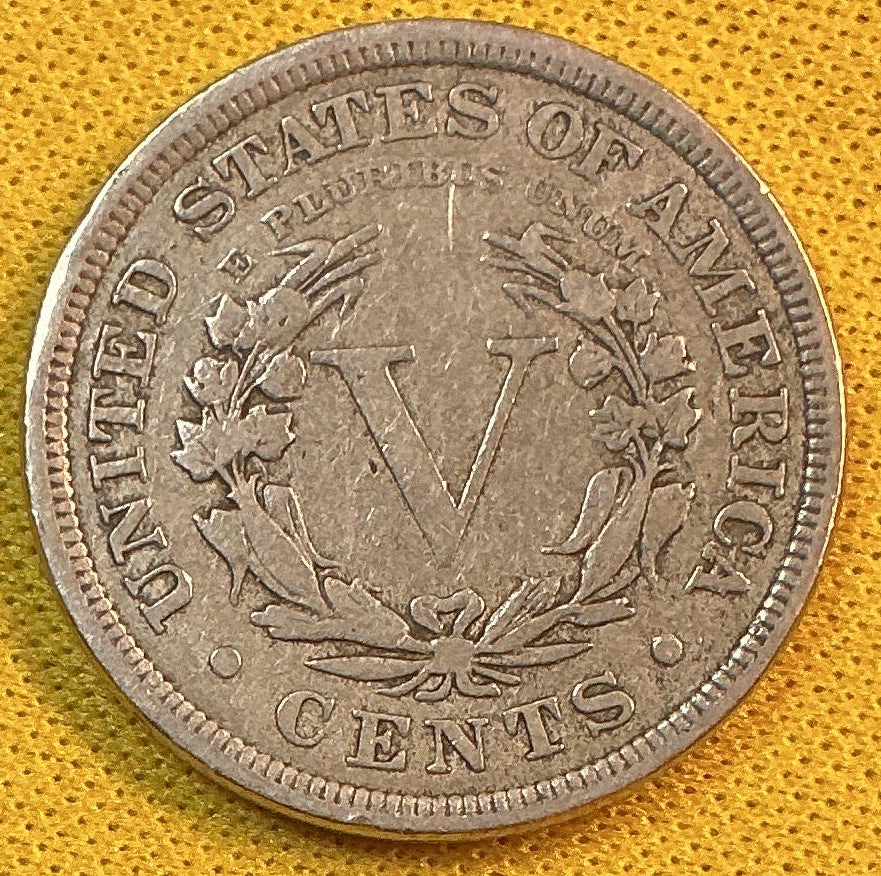 1887 Liberty Nickel, Fine Circulated Coin., Store Sale #NL874