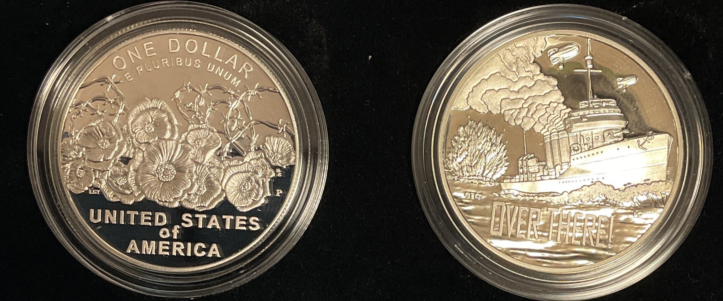 2018 World War I, Silver Dollar and Navy Silver Medal Set, U.S. Mint #SR014