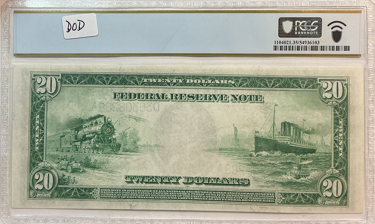 1914 $20, Federal Reserve Note, Fr. 979A, PCGS Certified Choice VF-35, Store GFRB080