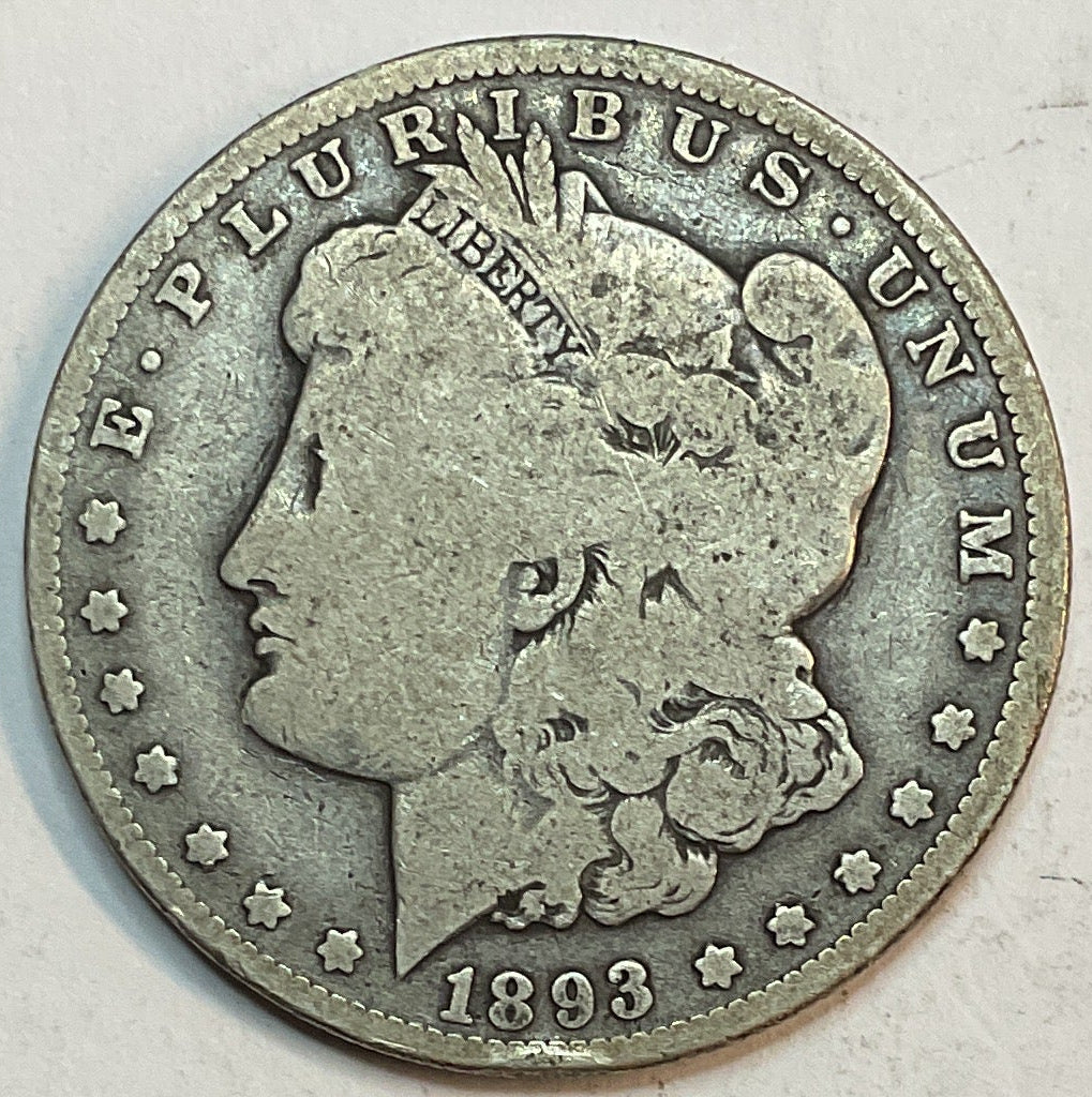 1893-O Morgan Silver Dollar, Very Good, Nice Date, Circulated Coin, Store #DR0907
