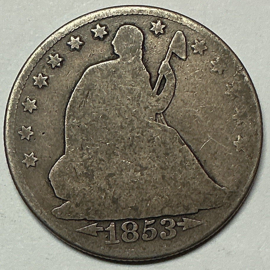 1853-O Liberty Seated Half Dollar, Good Circulated Coin, Store #HR1929