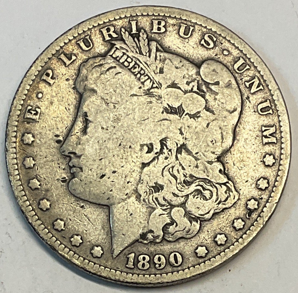 1890-O Morgan Silver Dollar, Very Goode Circulated Coin, Store #DR0901