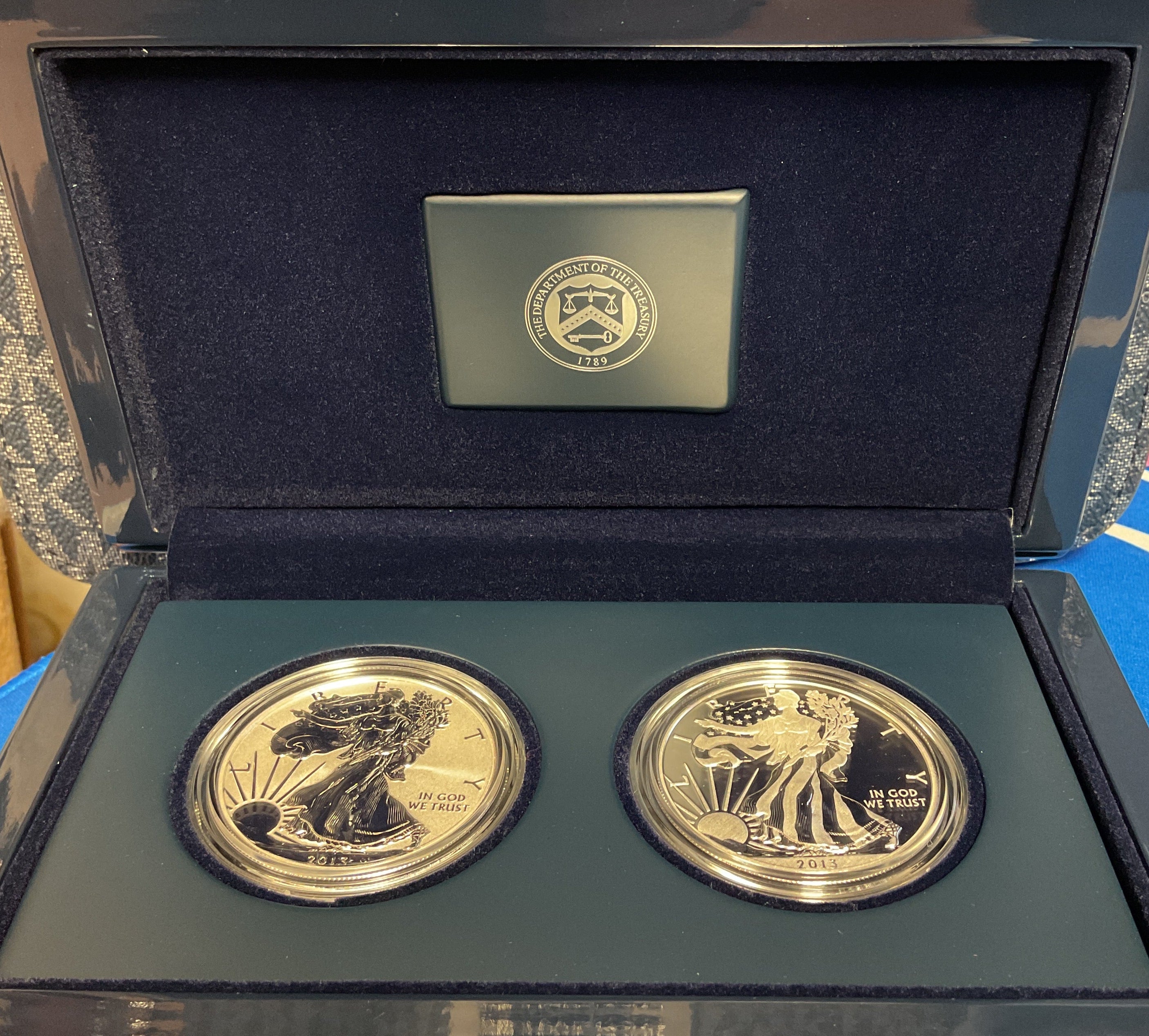 2013 2-Coin American Silver Eagle West Point Silver Set, Store #AE302