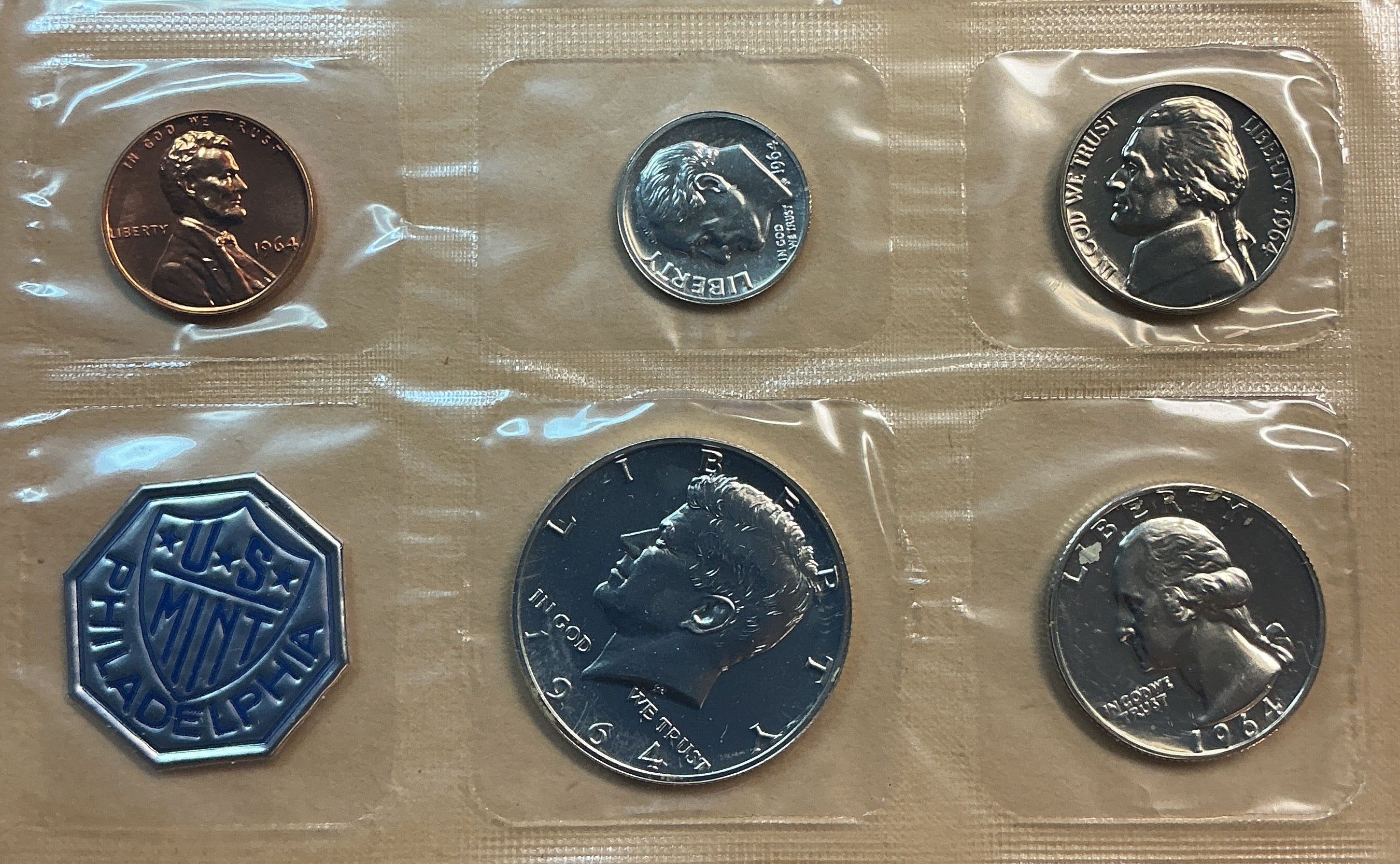 1964 United States Uncirculated 5-Coin Mint Set