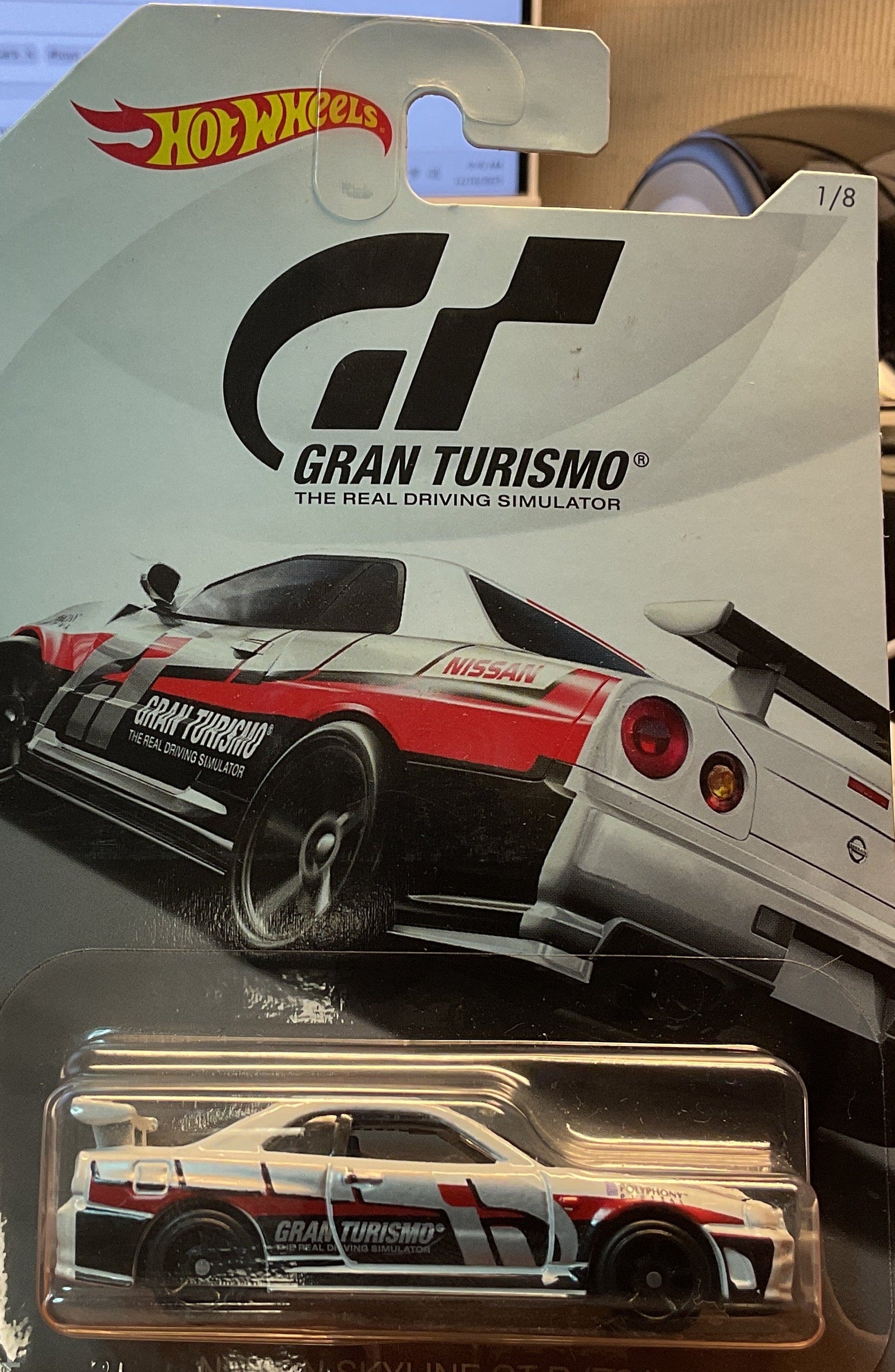 Nissan Skyline GT-R (R34) Hot Wheels toy car, FKF27-0910, 'GRAN TURISMO', Store #TY001