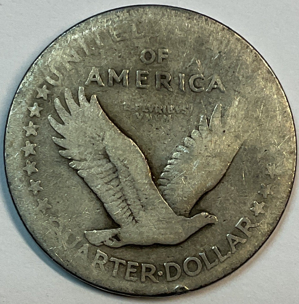 1917-S T-1, Standing Liberty Quarter, Good Circulated Coin, Store #QR1157